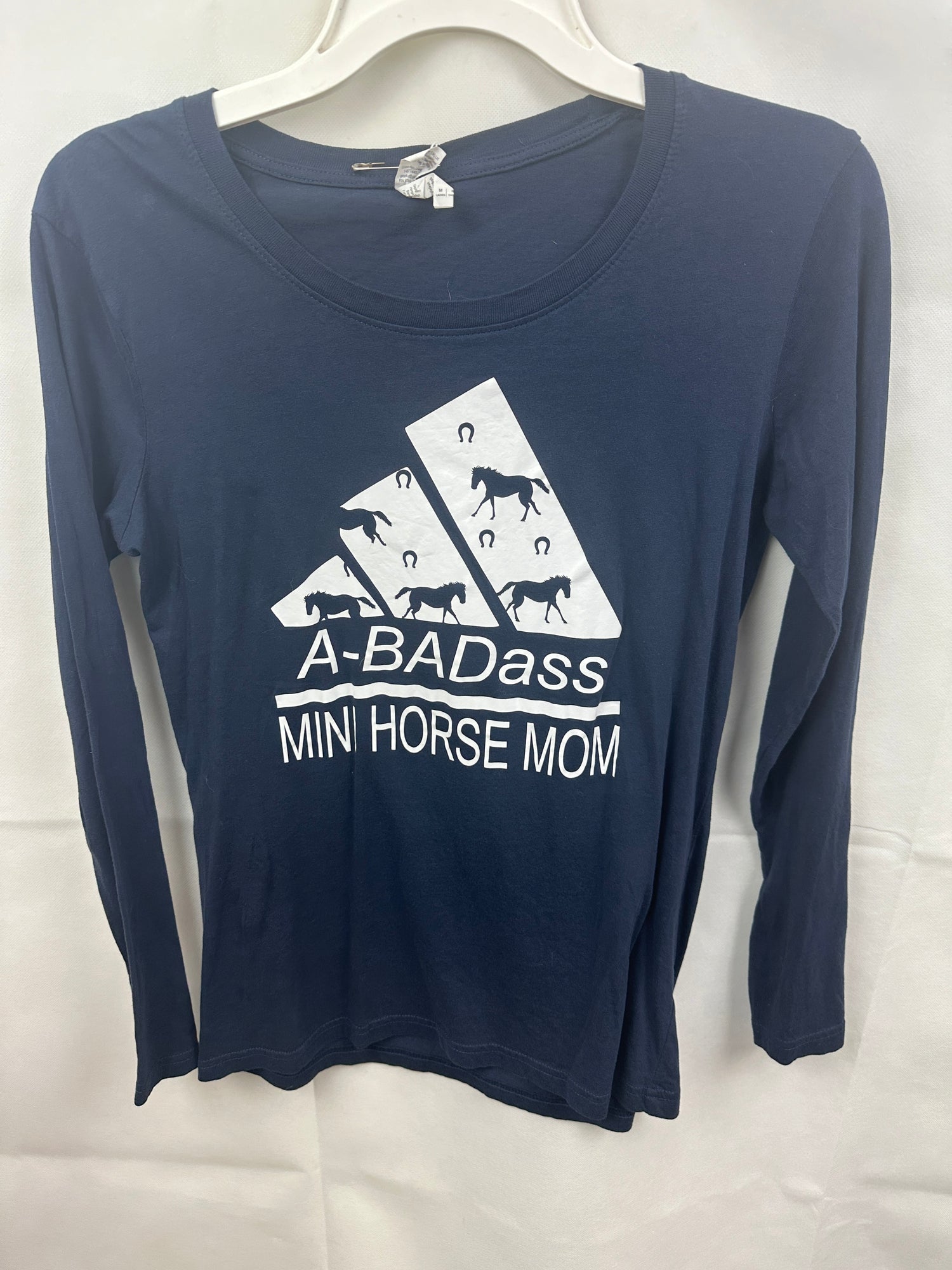 Med Women's Tee Shirt Mini Horse Mom