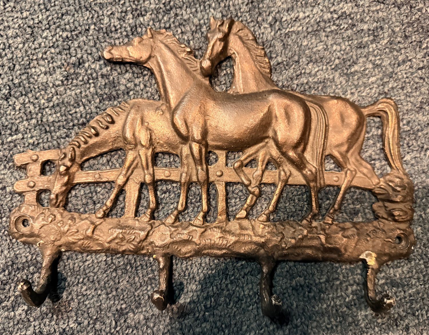 Brass Hook Rack of Horses
