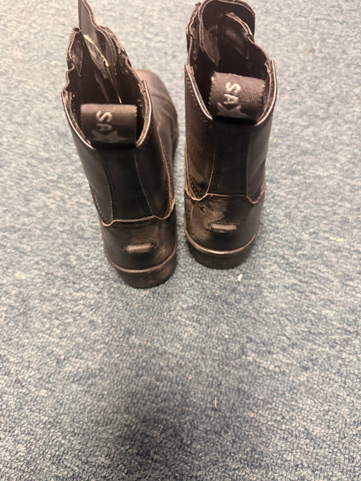 6 Women's Saxon Black front zip paddock boots