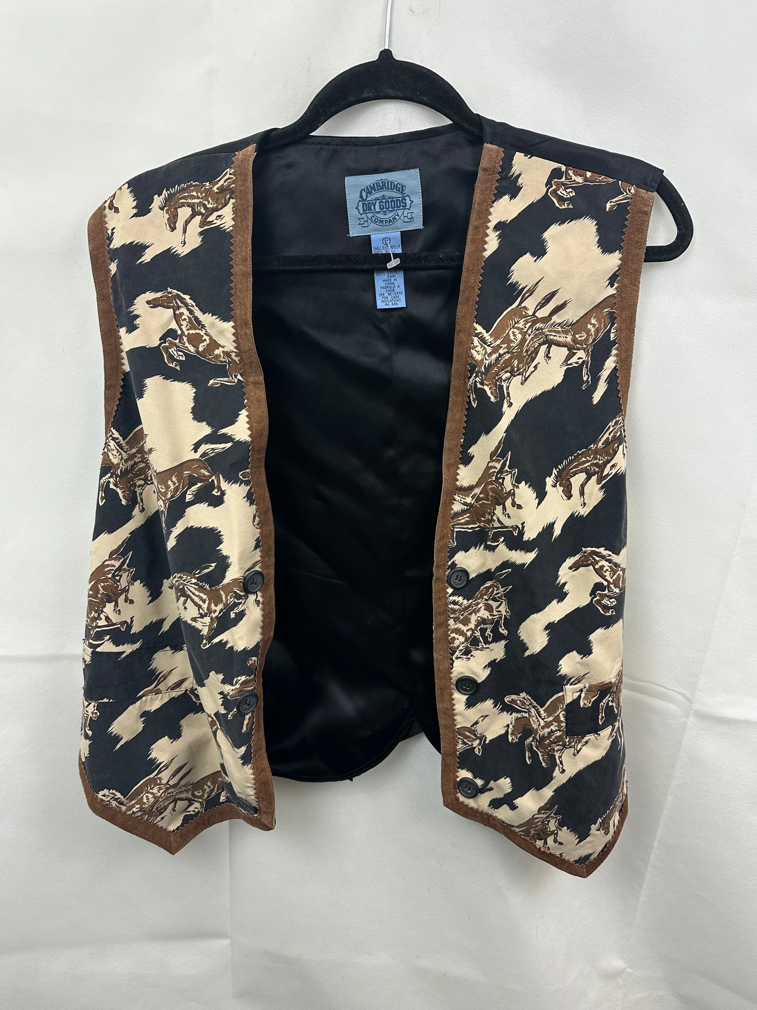 large women's western style vest