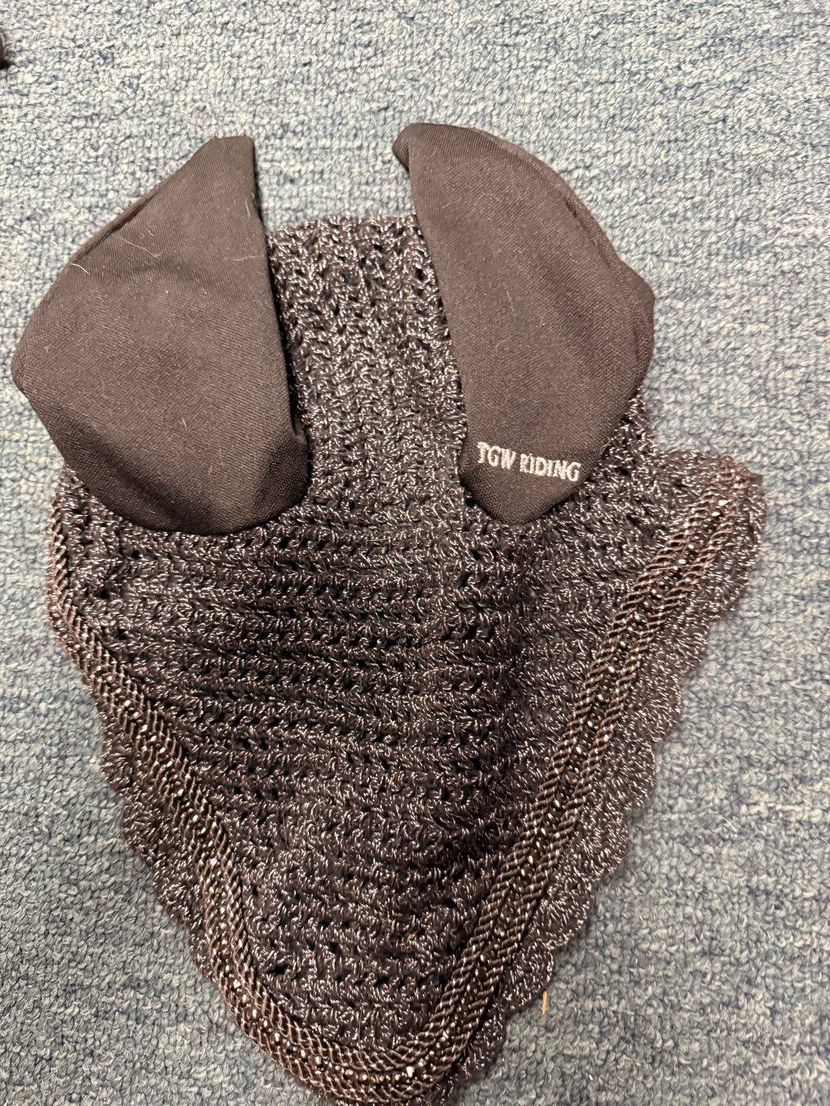 TGW Riding Black and silver Fly Bonnet