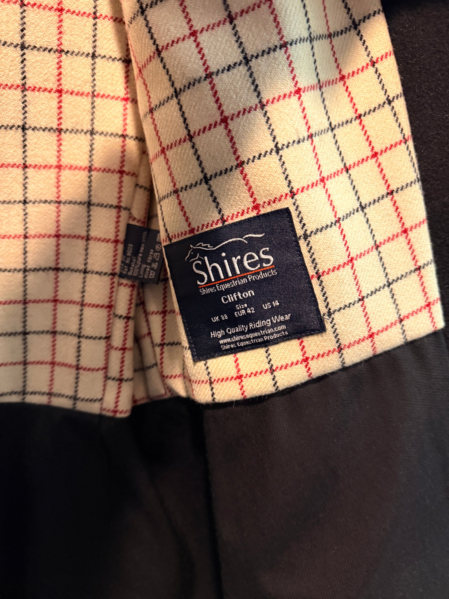 14 Women's Shire Black Wool Hunt Frock