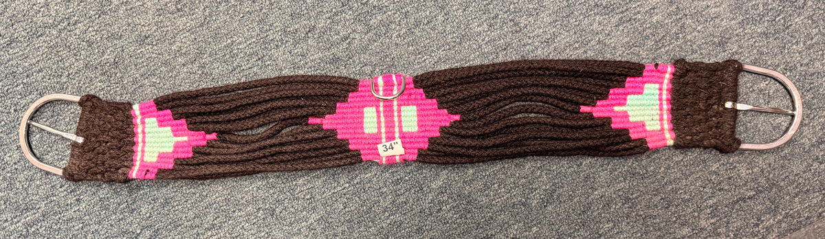 34" Black Pink teal Cotton Cinch