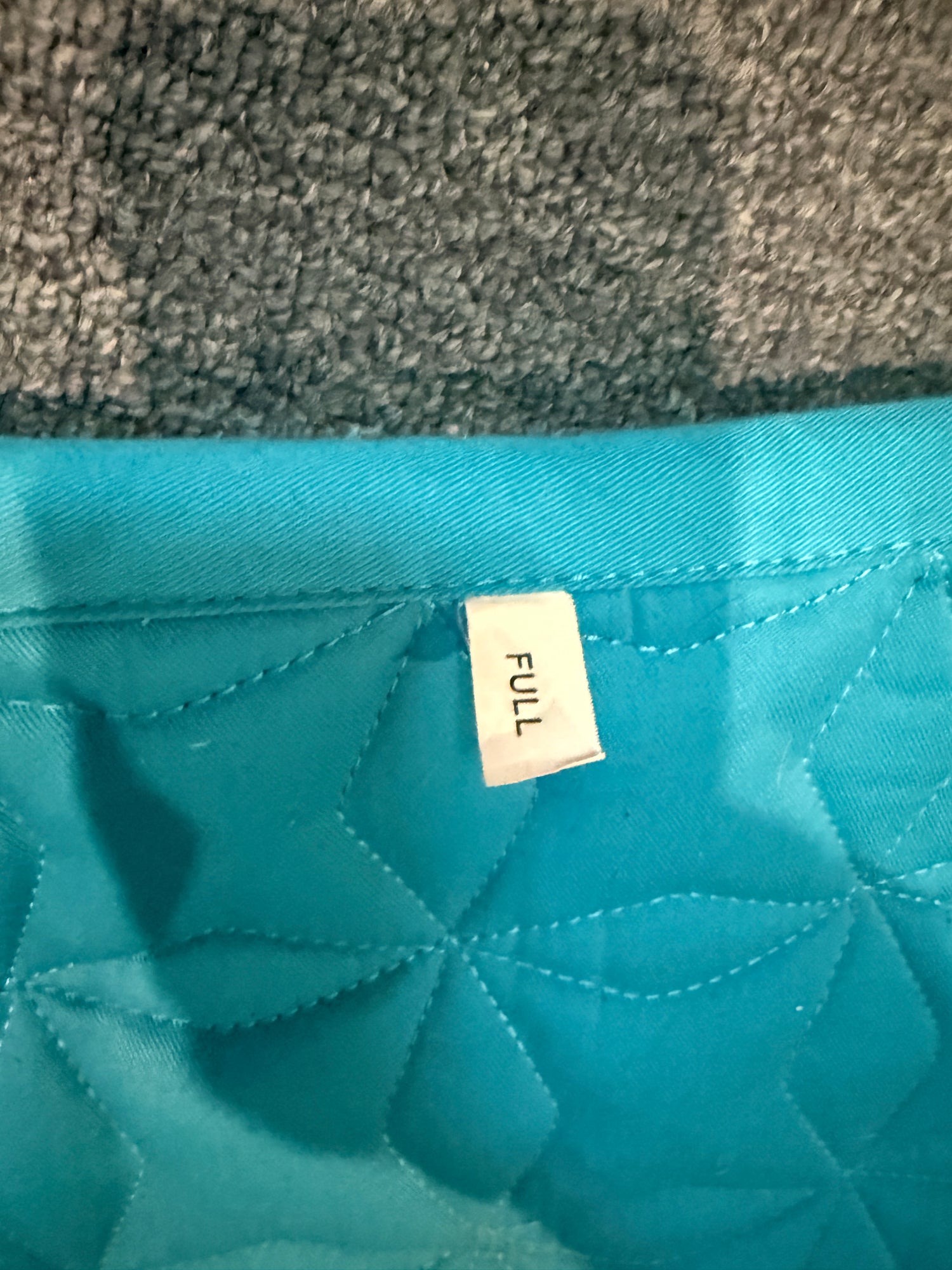 Full Roma Sky Blue grey white pipe Saddle pad