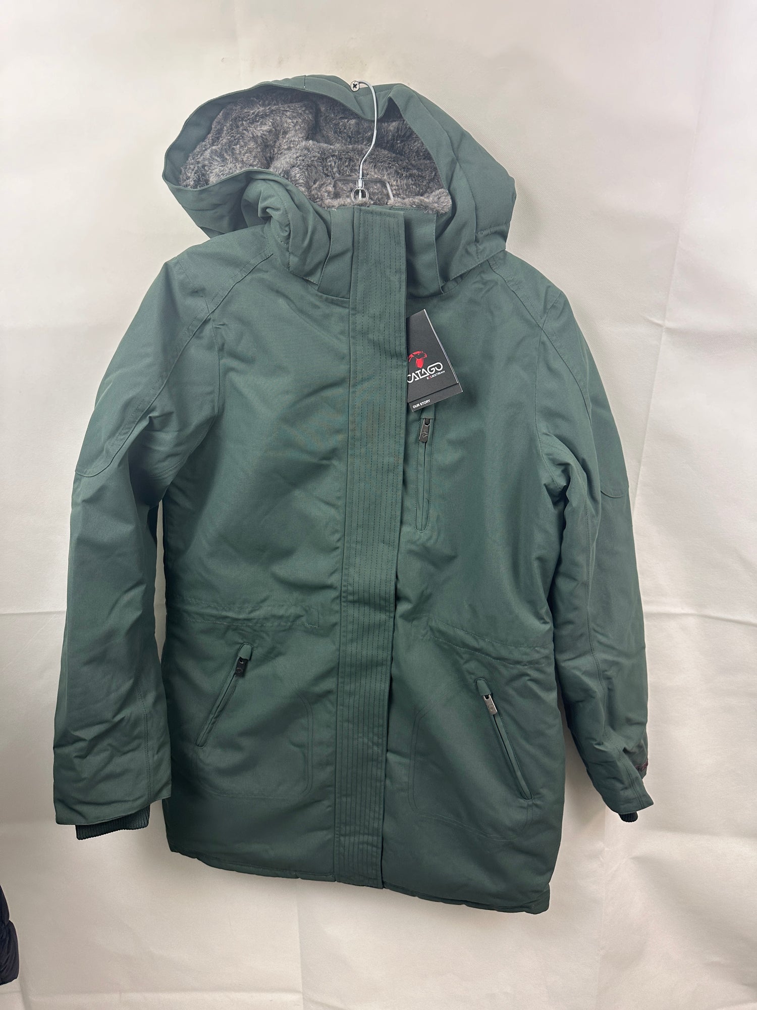 Small Women's Catago Melena Faded Green Winter Riding Jacket