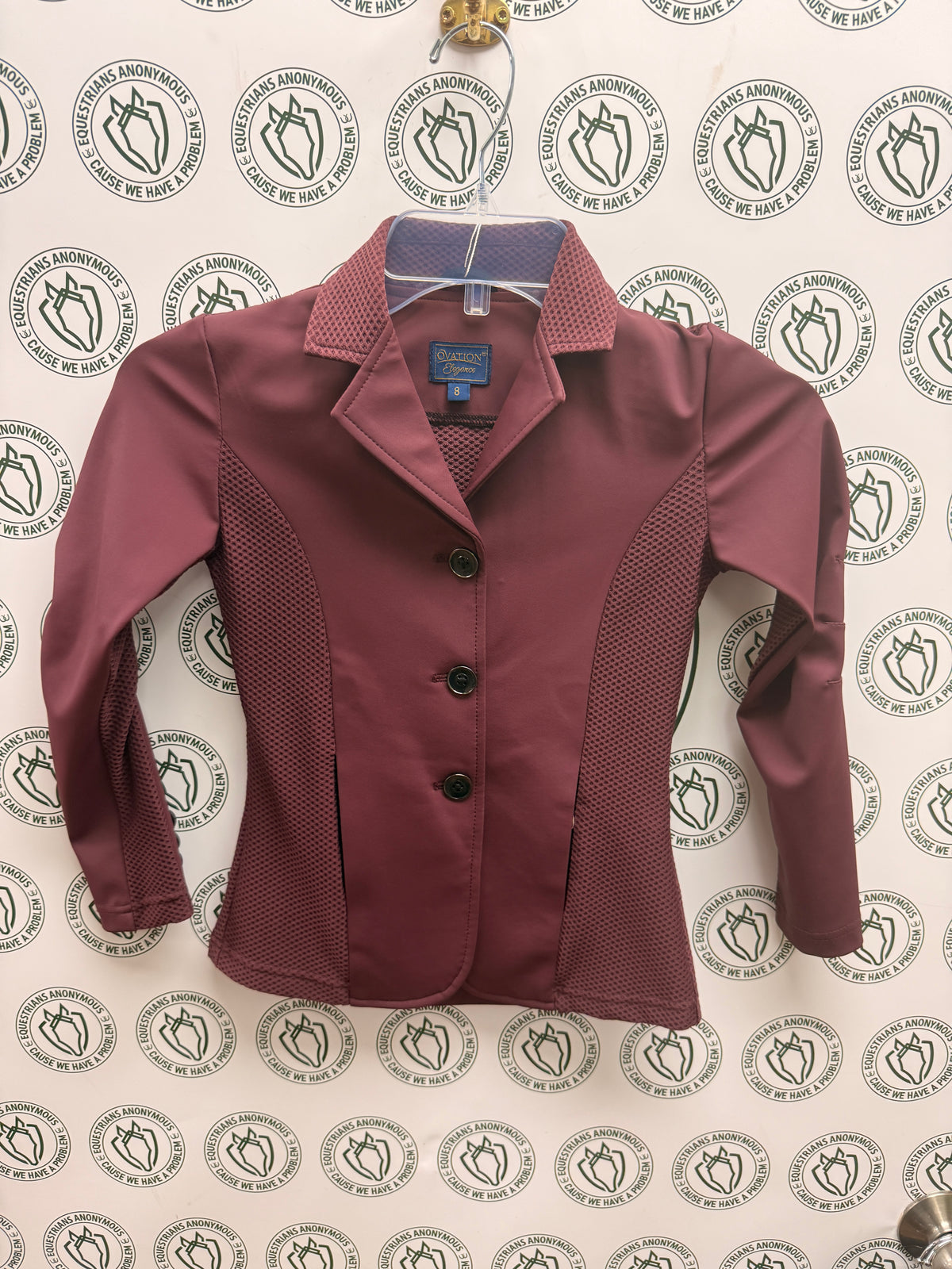 8 Child Ovation Elegance Show Coat Deepest Plum Mesh Hybrid