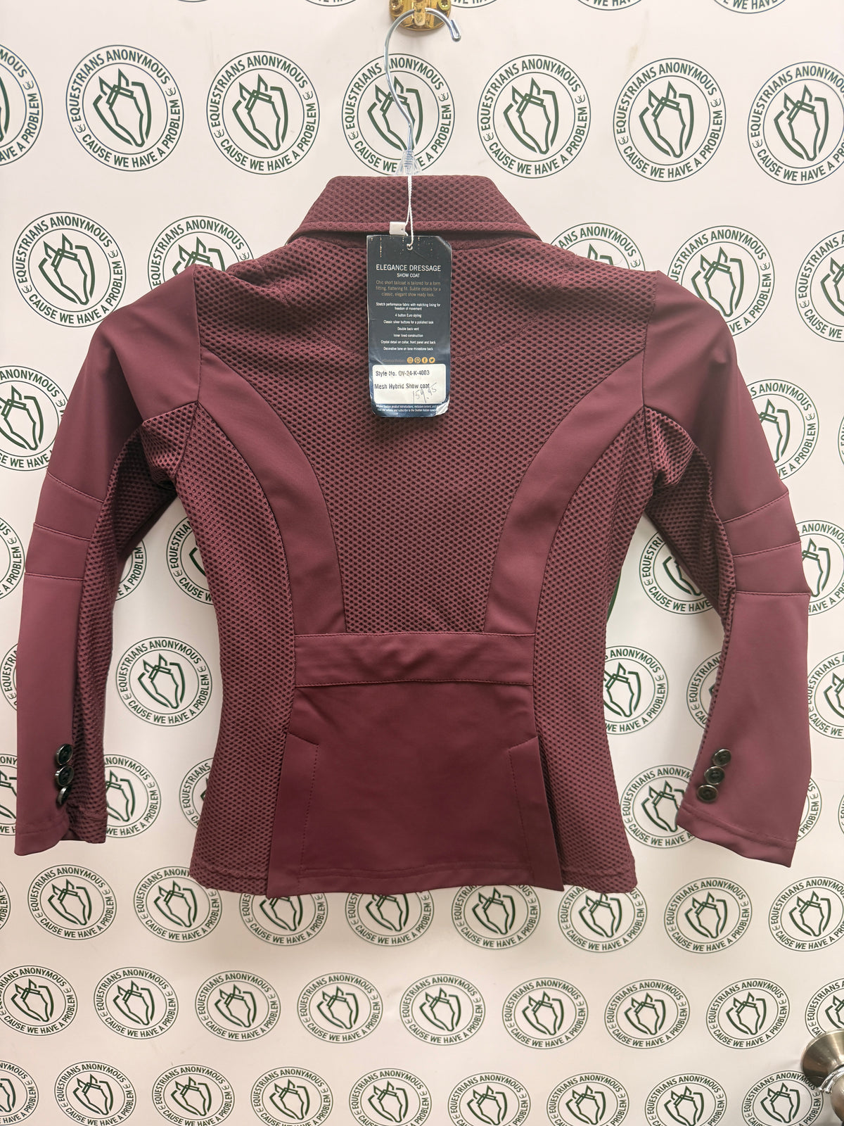 8 Child Ovation Elegance Show Coat Deepest Plum Mesh Hybrid
