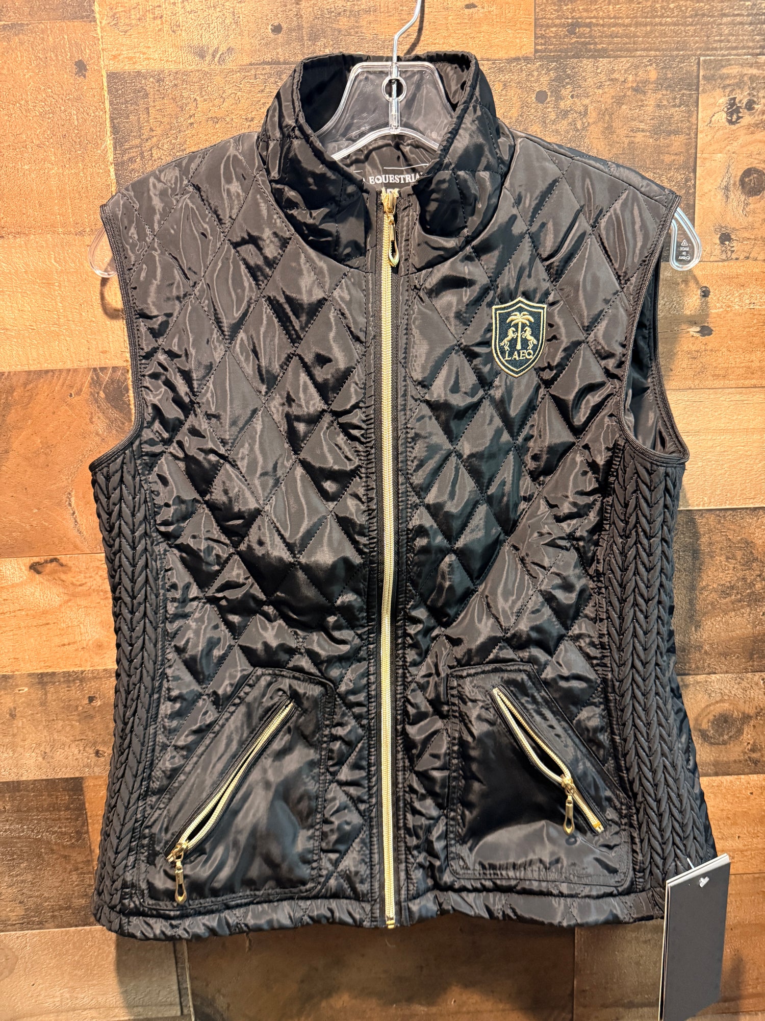 LA Equestrian Med Black / Gold Women's Vest
