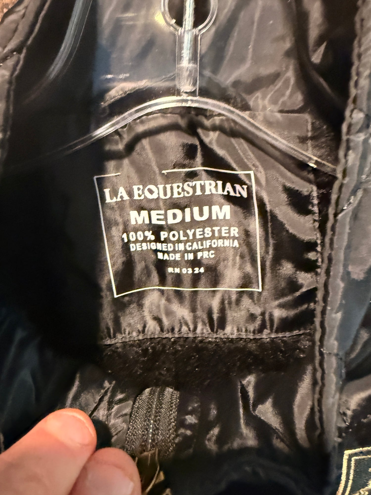 LA Equestrian Med Black / Gold Women's Vest