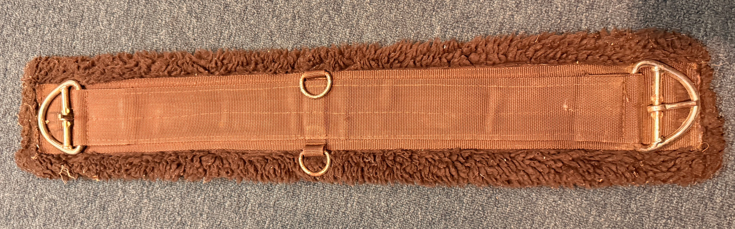 32" Western Brown Fleece Cinch