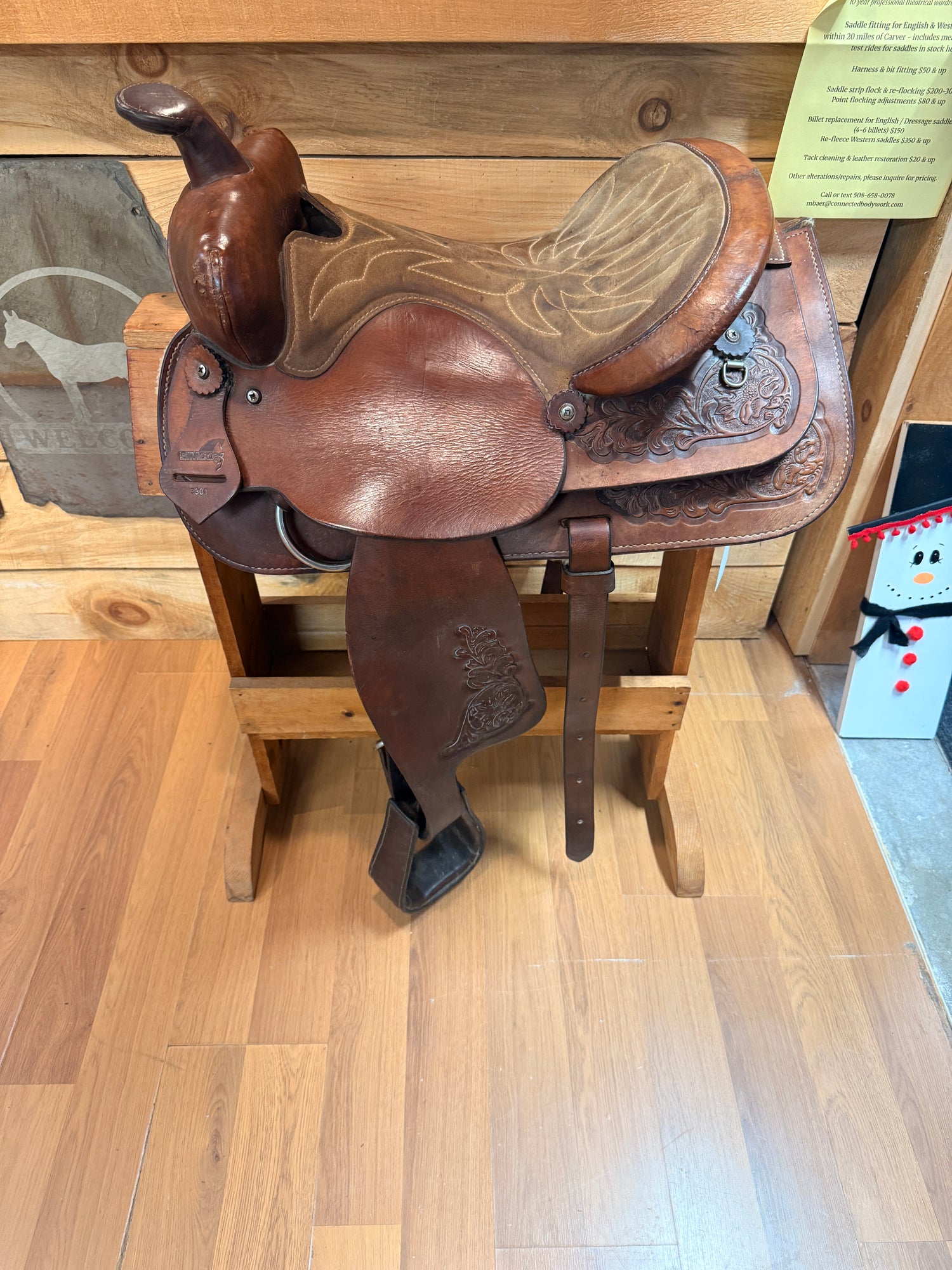 Saddle - Western 16" Simco SQHB 7" gullet