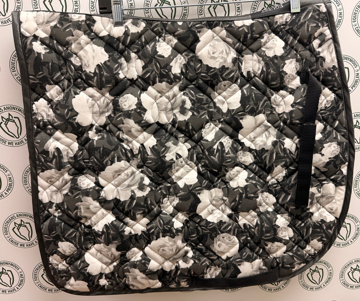 Equest Pony Dressage Pad Black Flowers