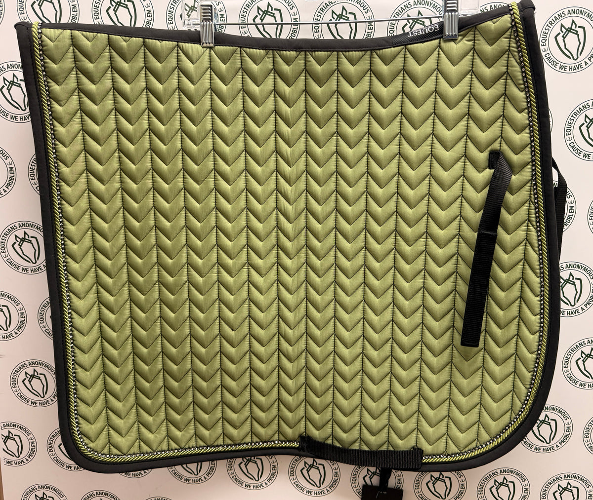 Equest Sage Dressage Saddle pad Chevron print with crystals