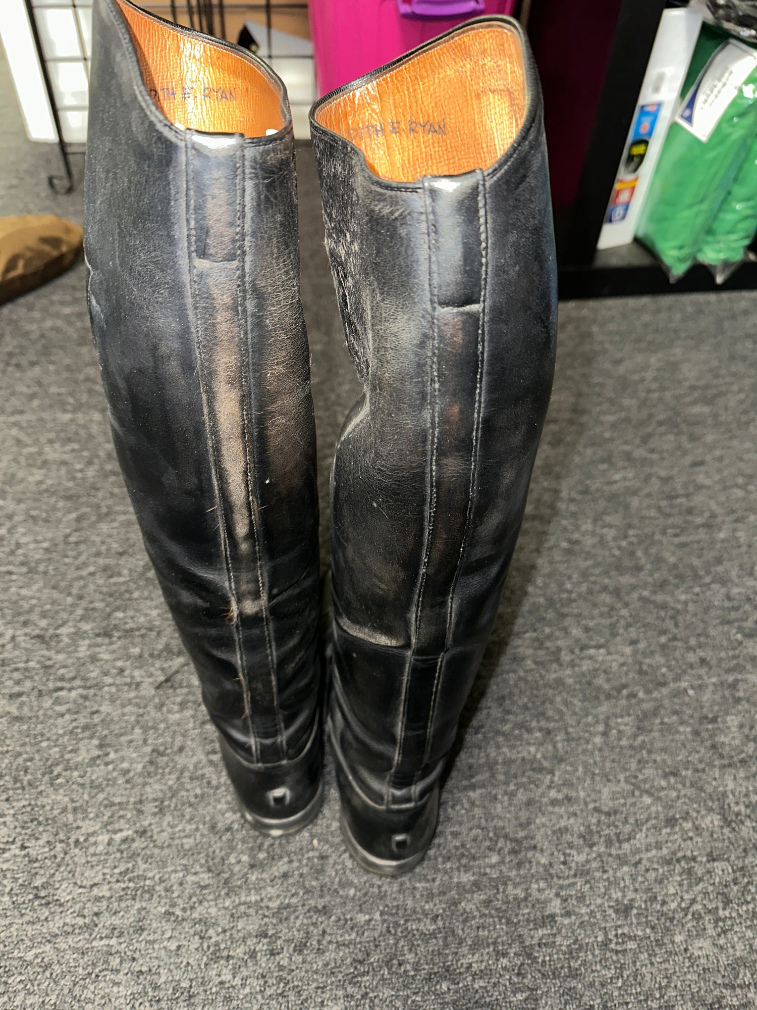 Women's Custom Evogel Black Field Tall Boots NO Zippers