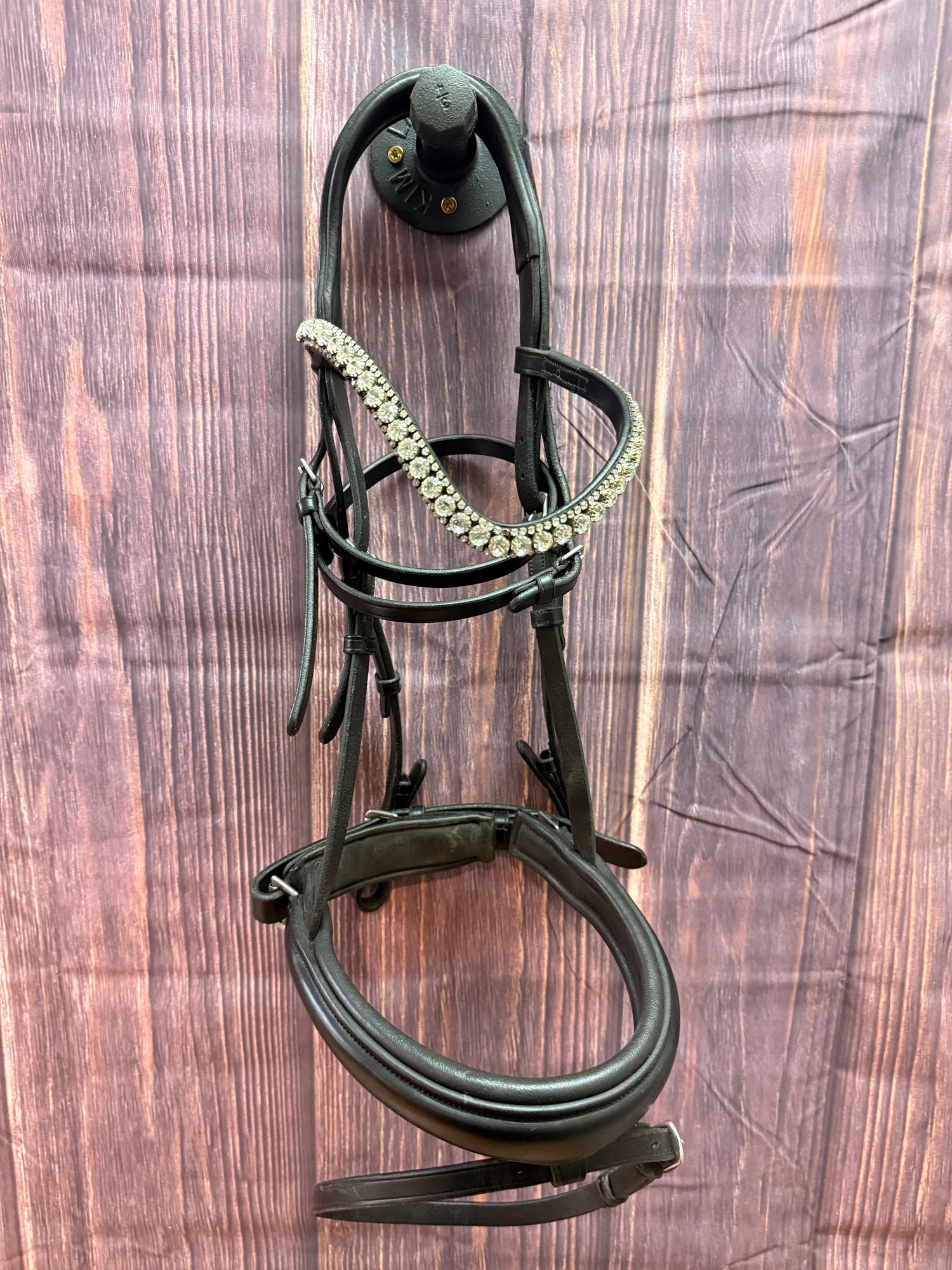 Dressage Bridle with flash nose band with bling brow band