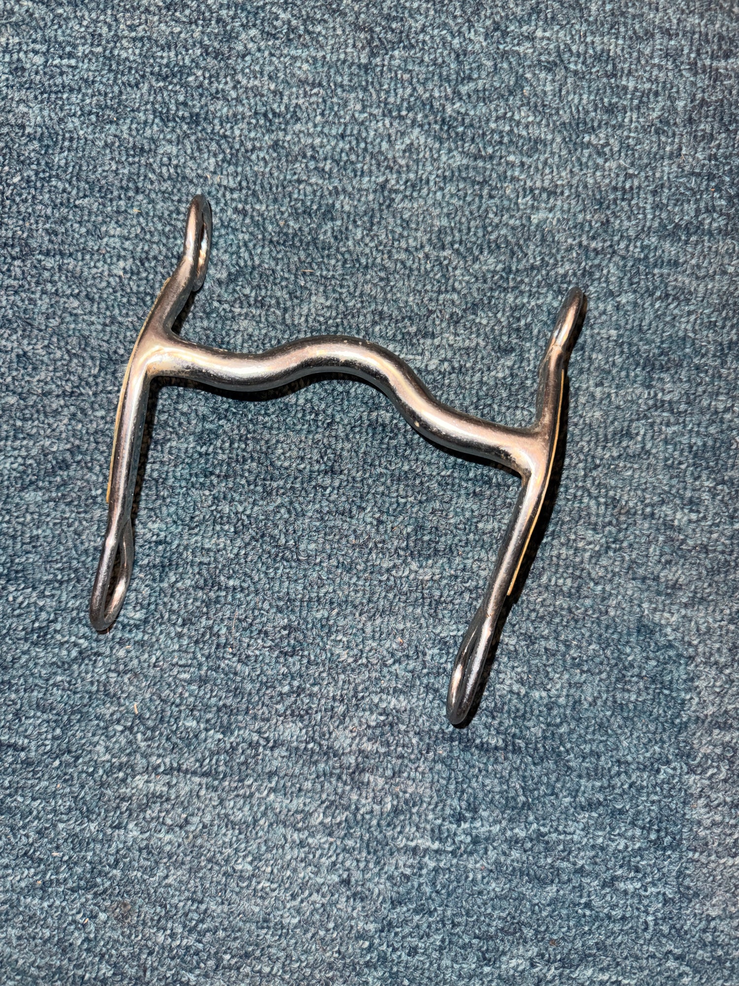 5" Western style ported shank bit with gold side