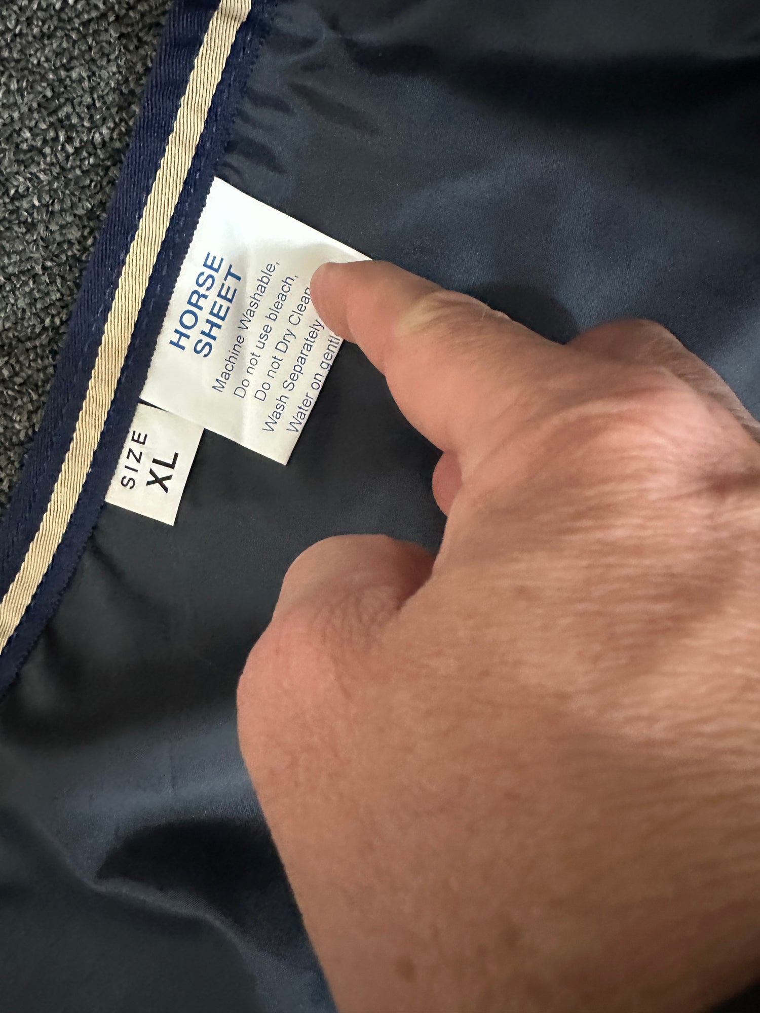 Rain Quarter Sheet Navy / cream XL