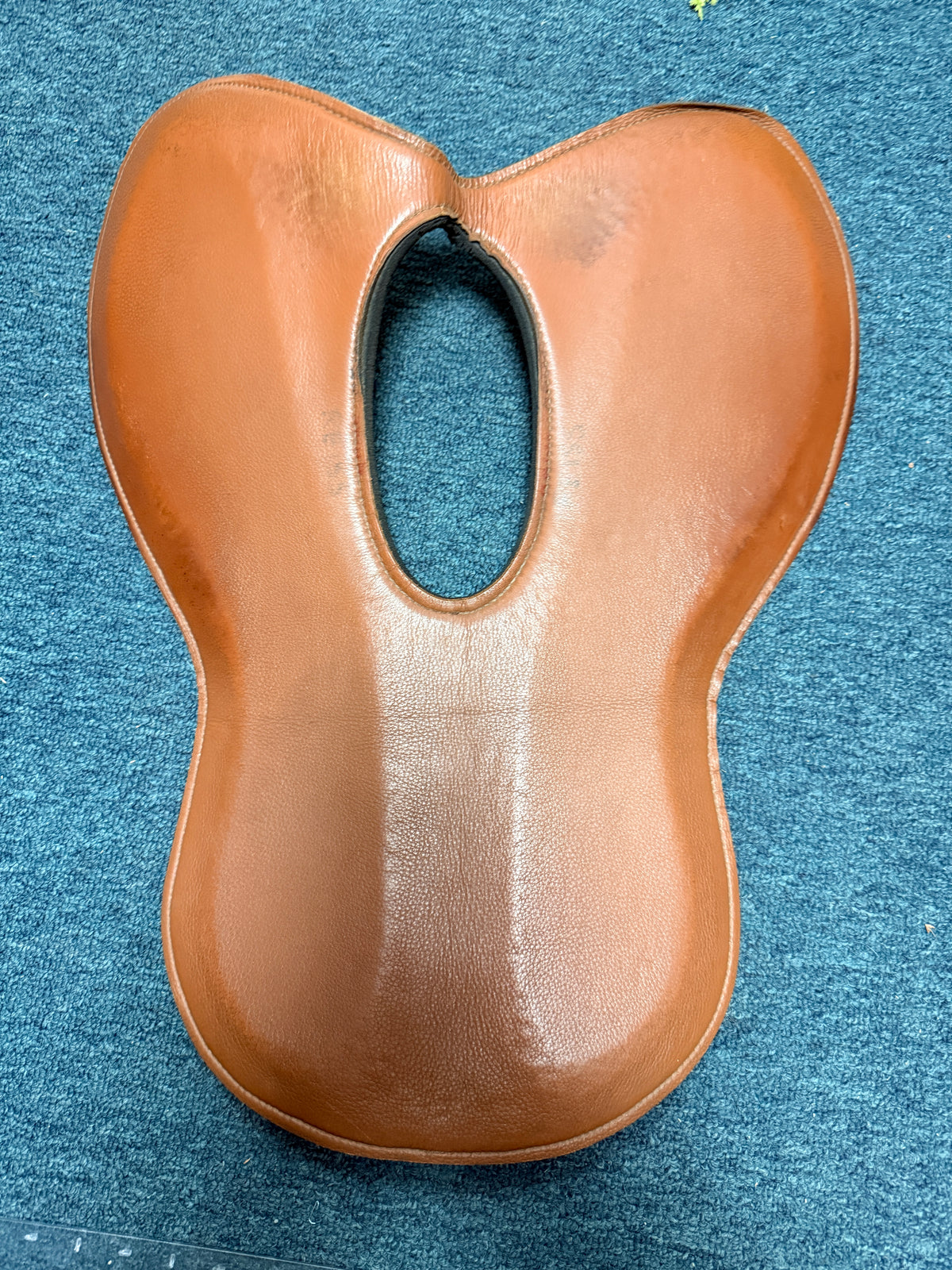 Half pad leather and closed foam with relief hole