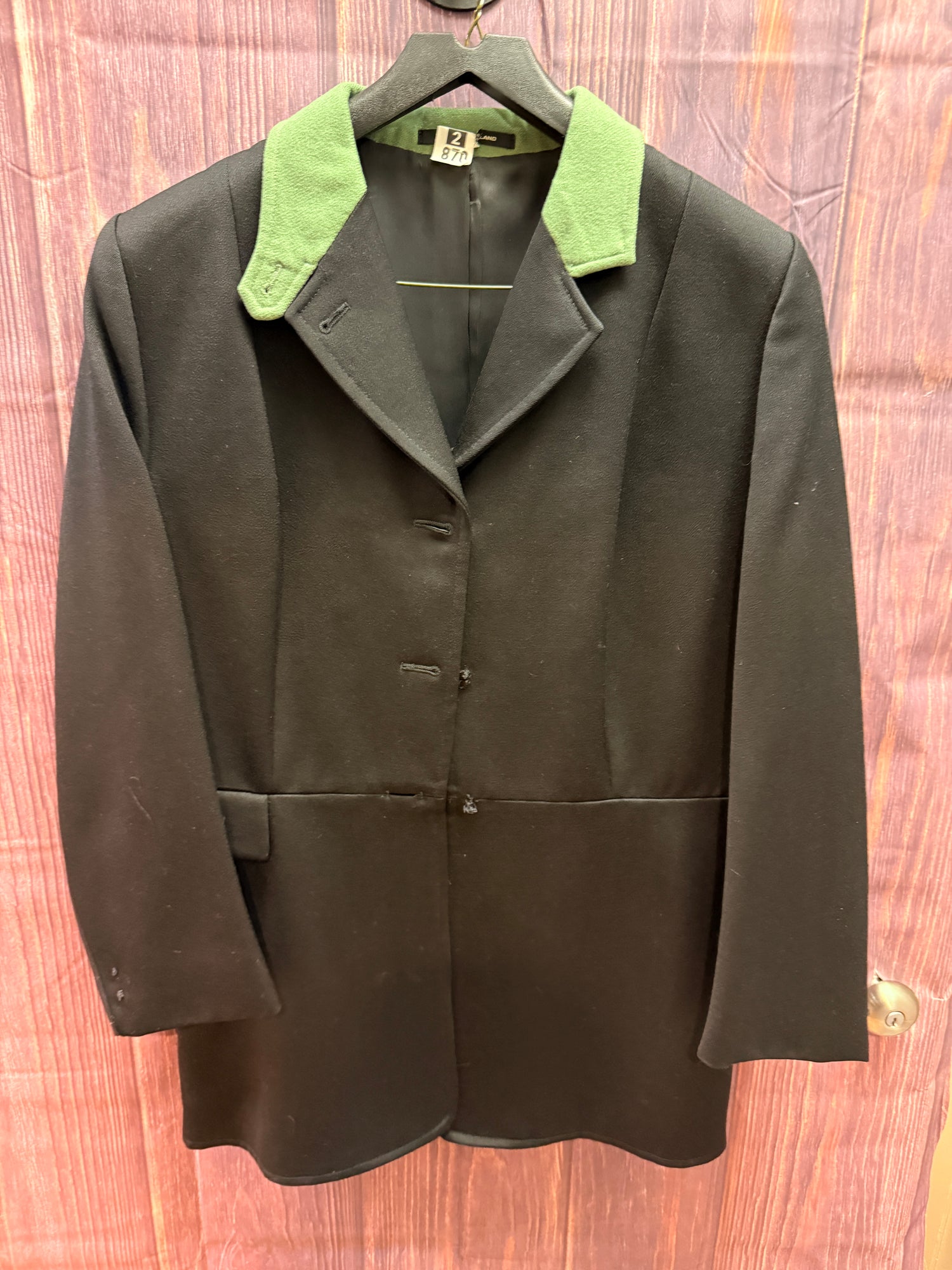 Women's Hunt Coat with Norfolk Hunt Club Color Collar