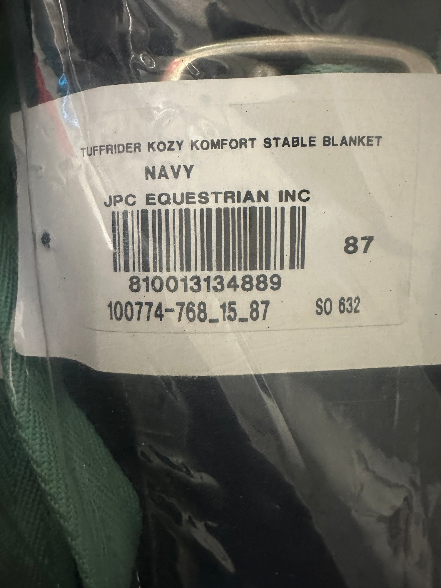 87 Tuff Rider Stable Blanket 220g Med. Weight Blanket