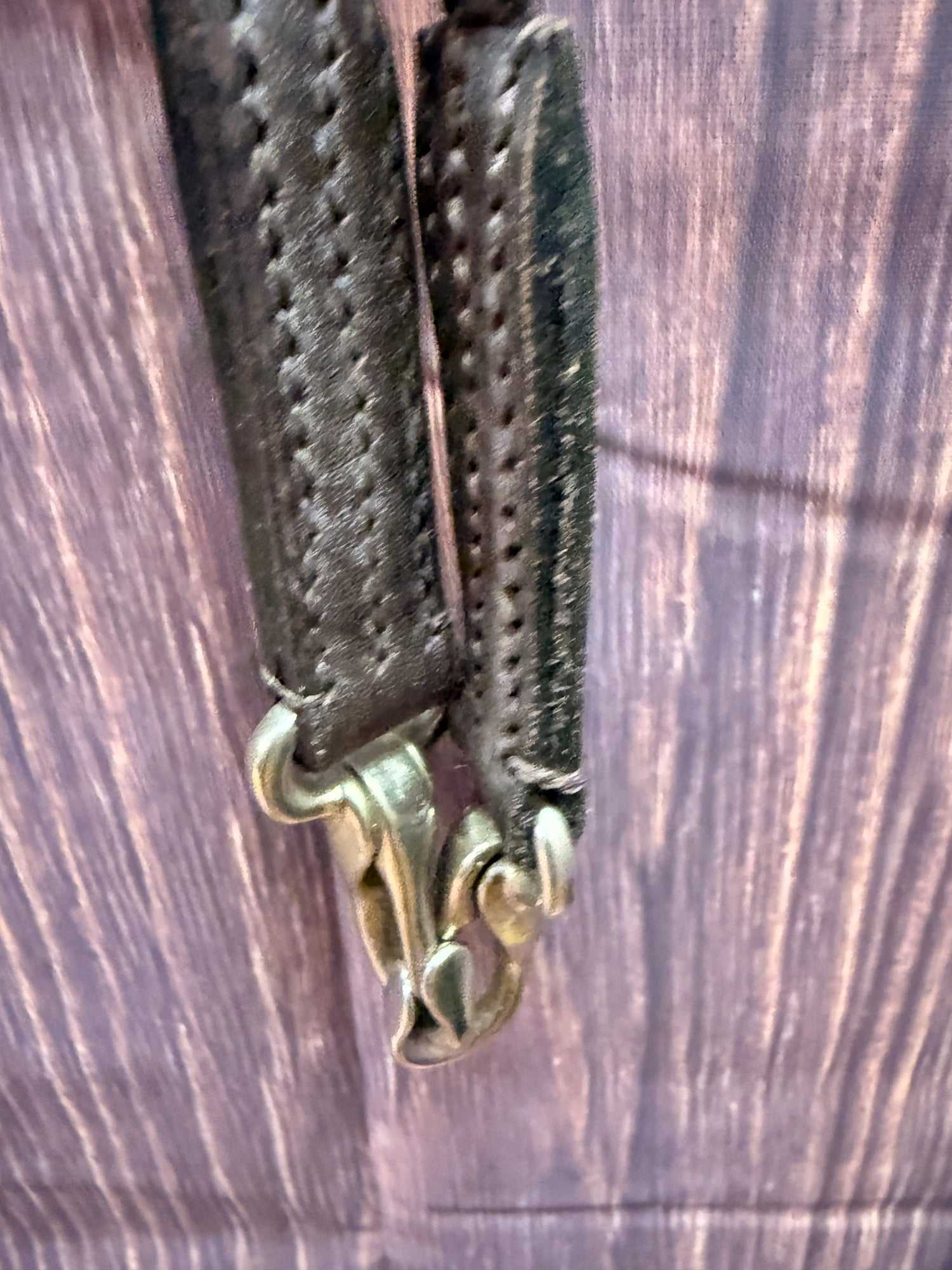 Draw Reins Brown Havana Leather and Brown Cotton rope w/ clips