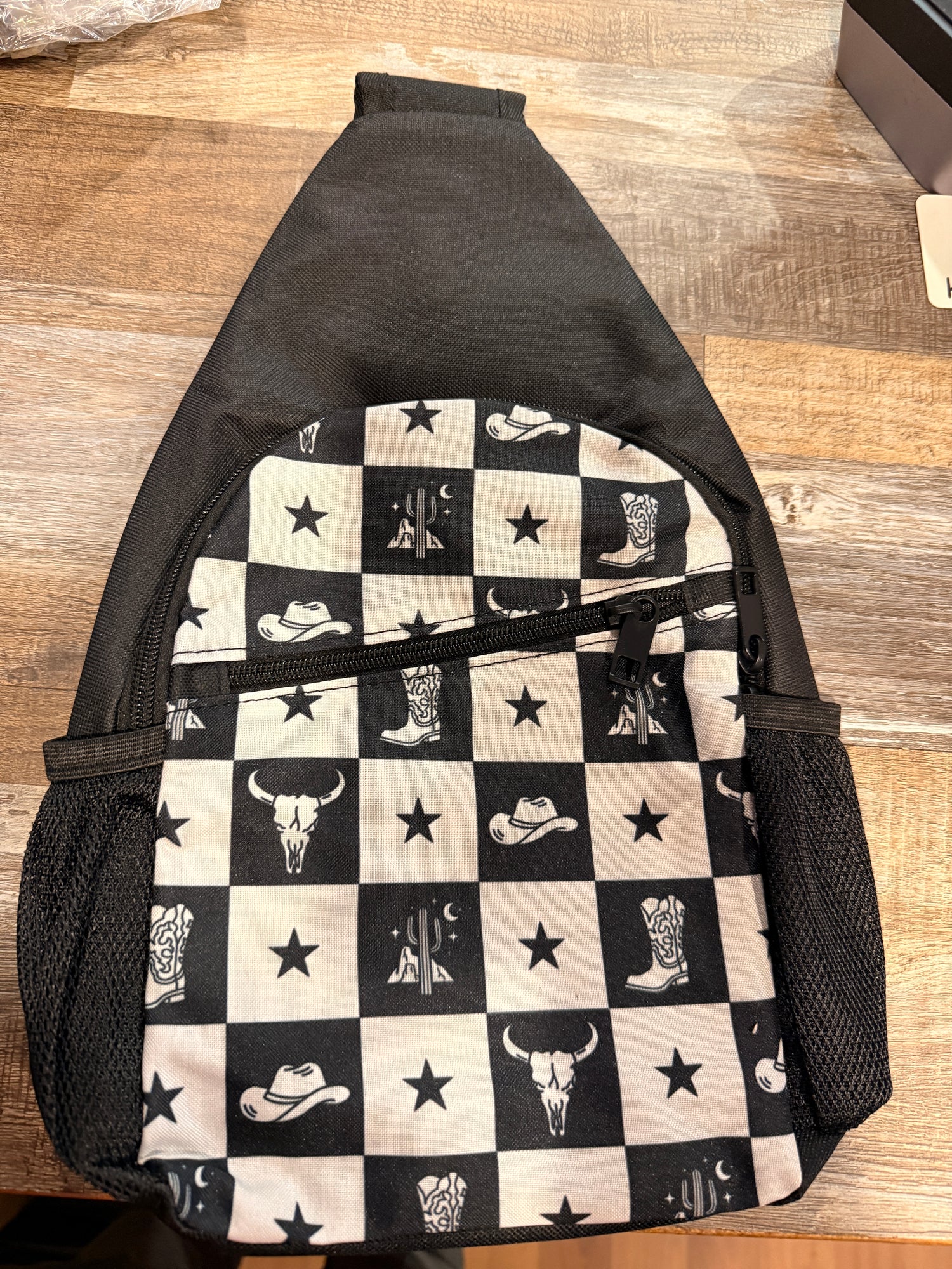 Western Themed Sling Backpack bags