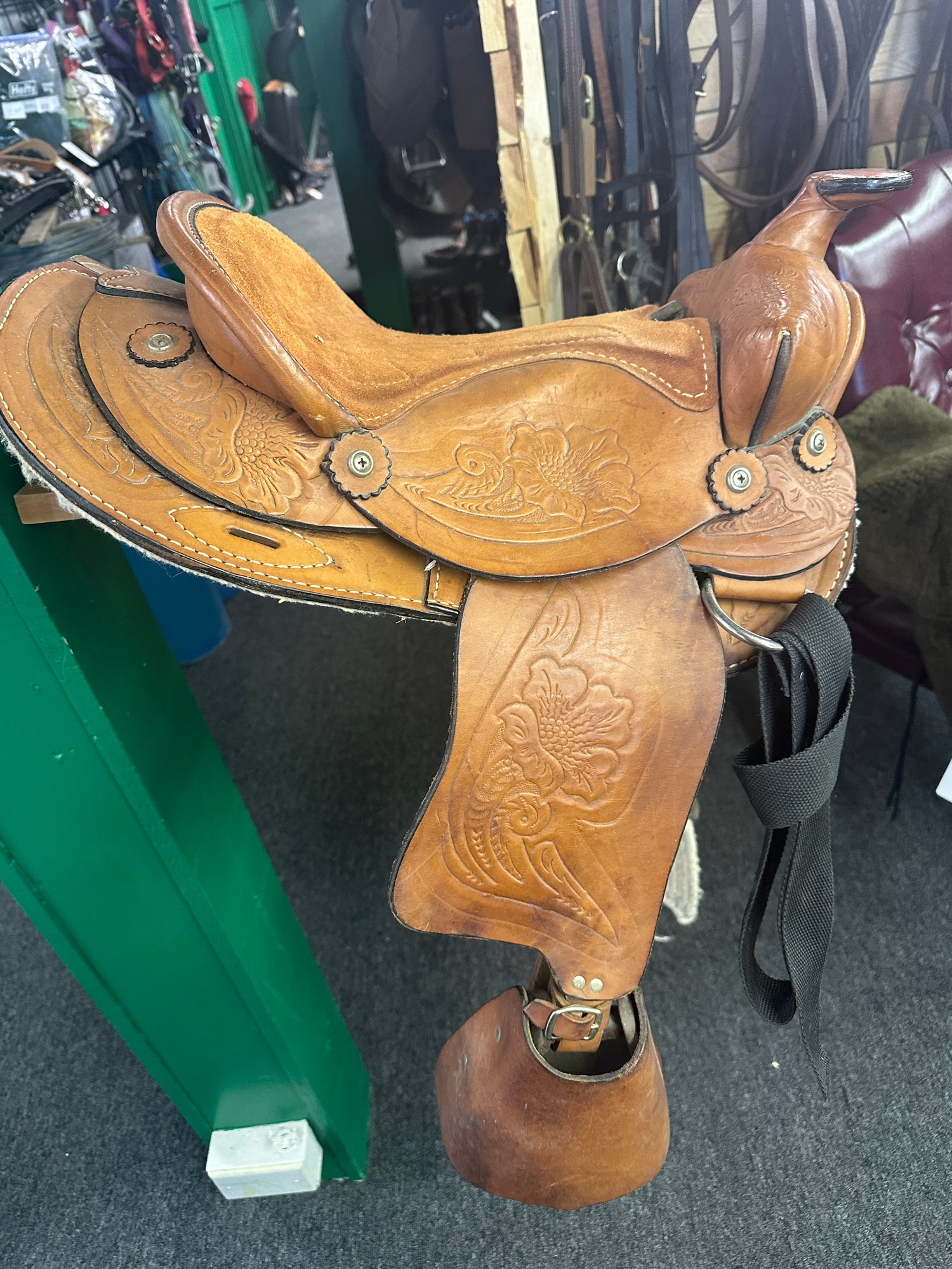 12 Youth Western Saddle with mohair girth