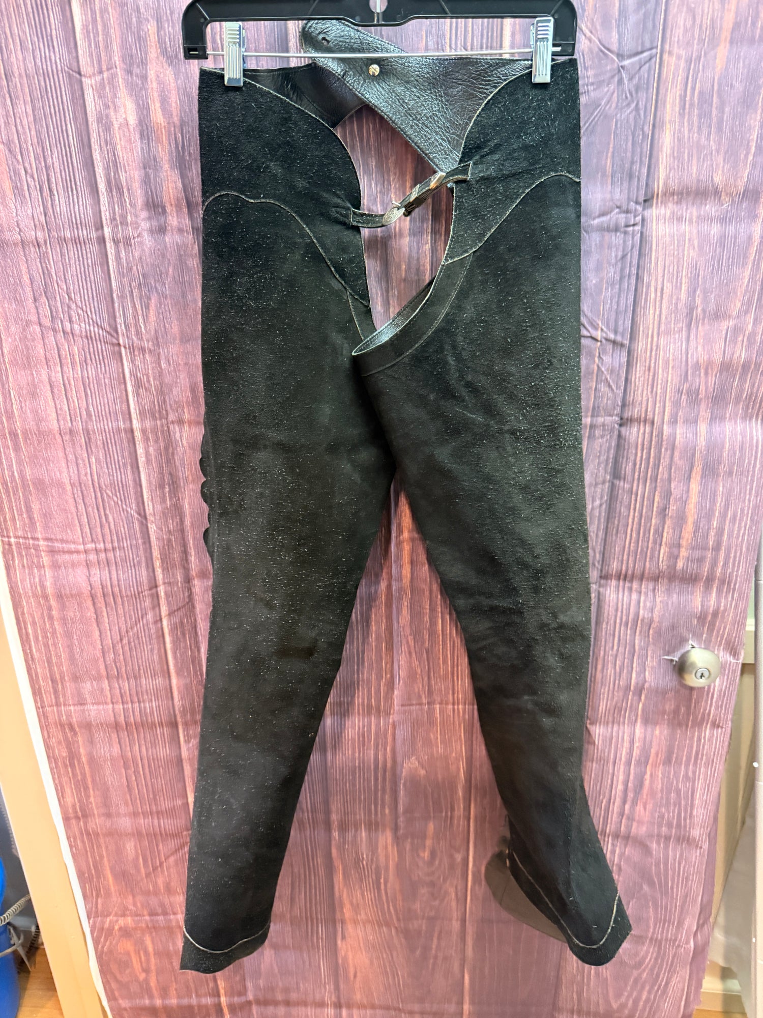Small / Med. Women's Black Suede Chaps