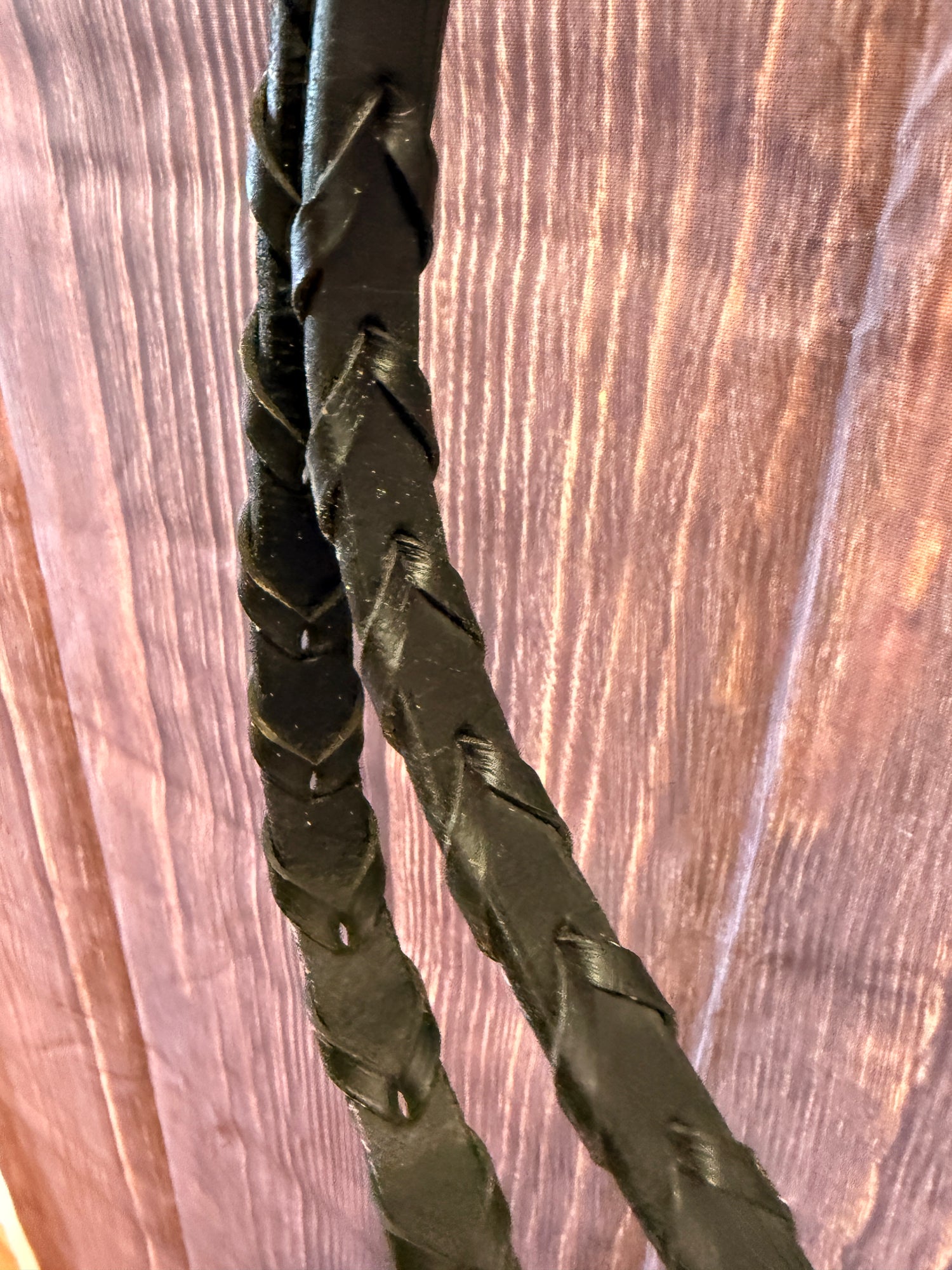 Black Braided English Reins