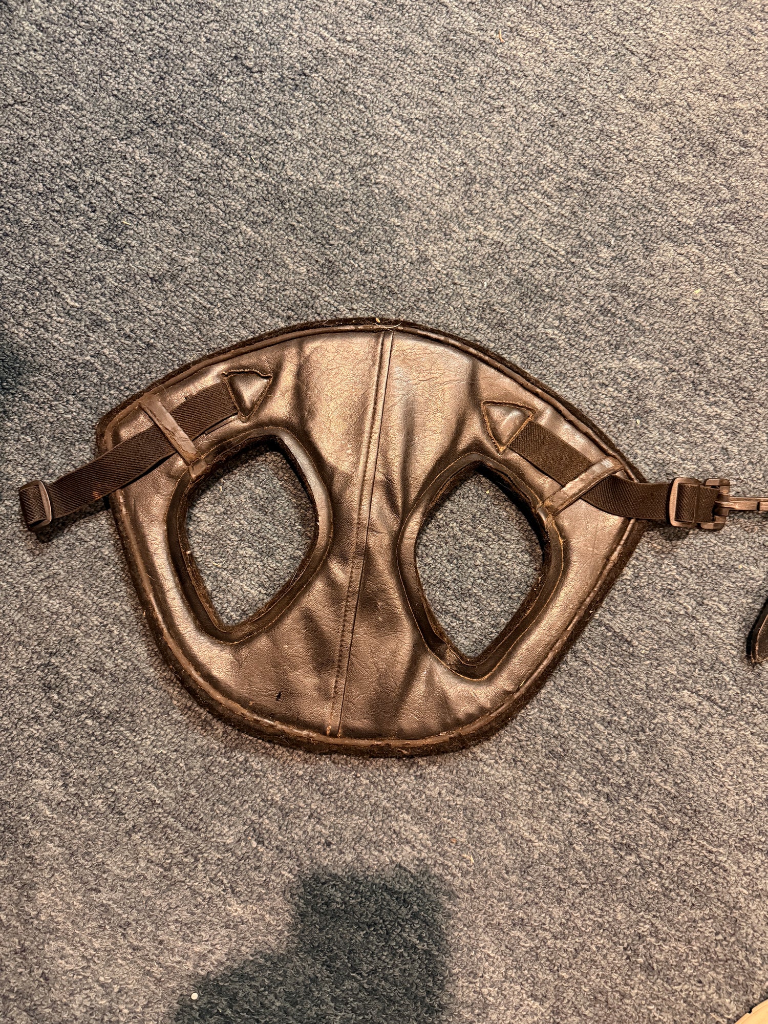 Black Leather and felt Horse head bumper