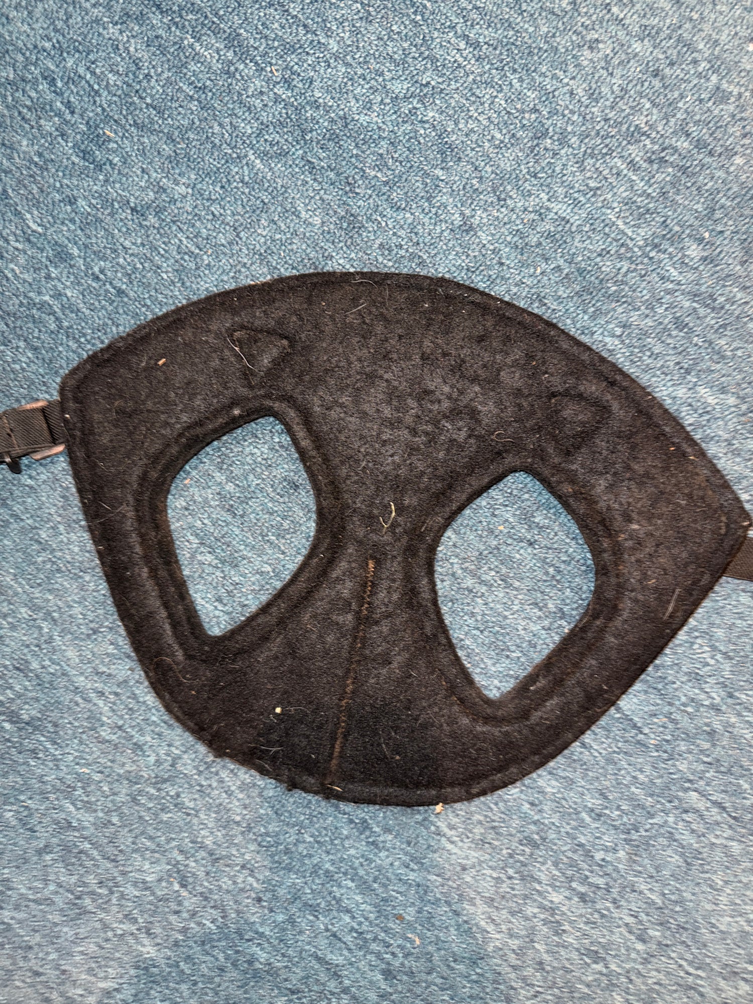 Black Leather and felt Horse head bumper
