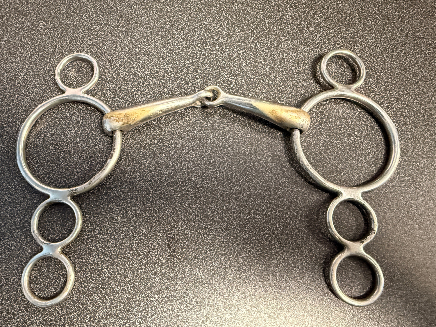 5.5 3 ring elevator snaffle bit