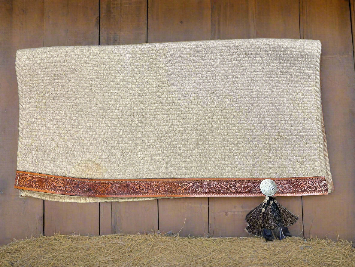 Western Show Rug with Leather edge