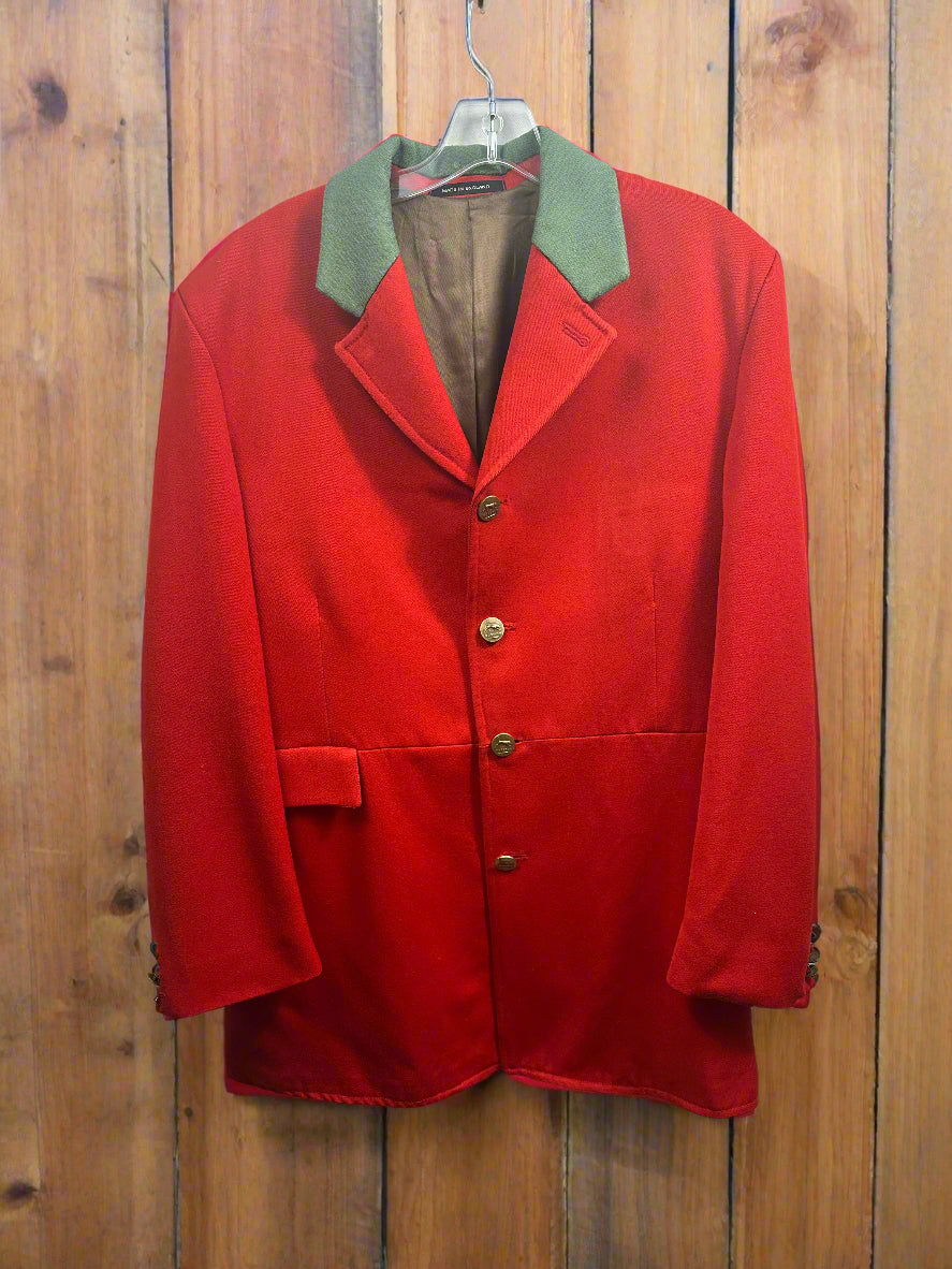 40s Men's Scarlet hunt coat Heavy weight