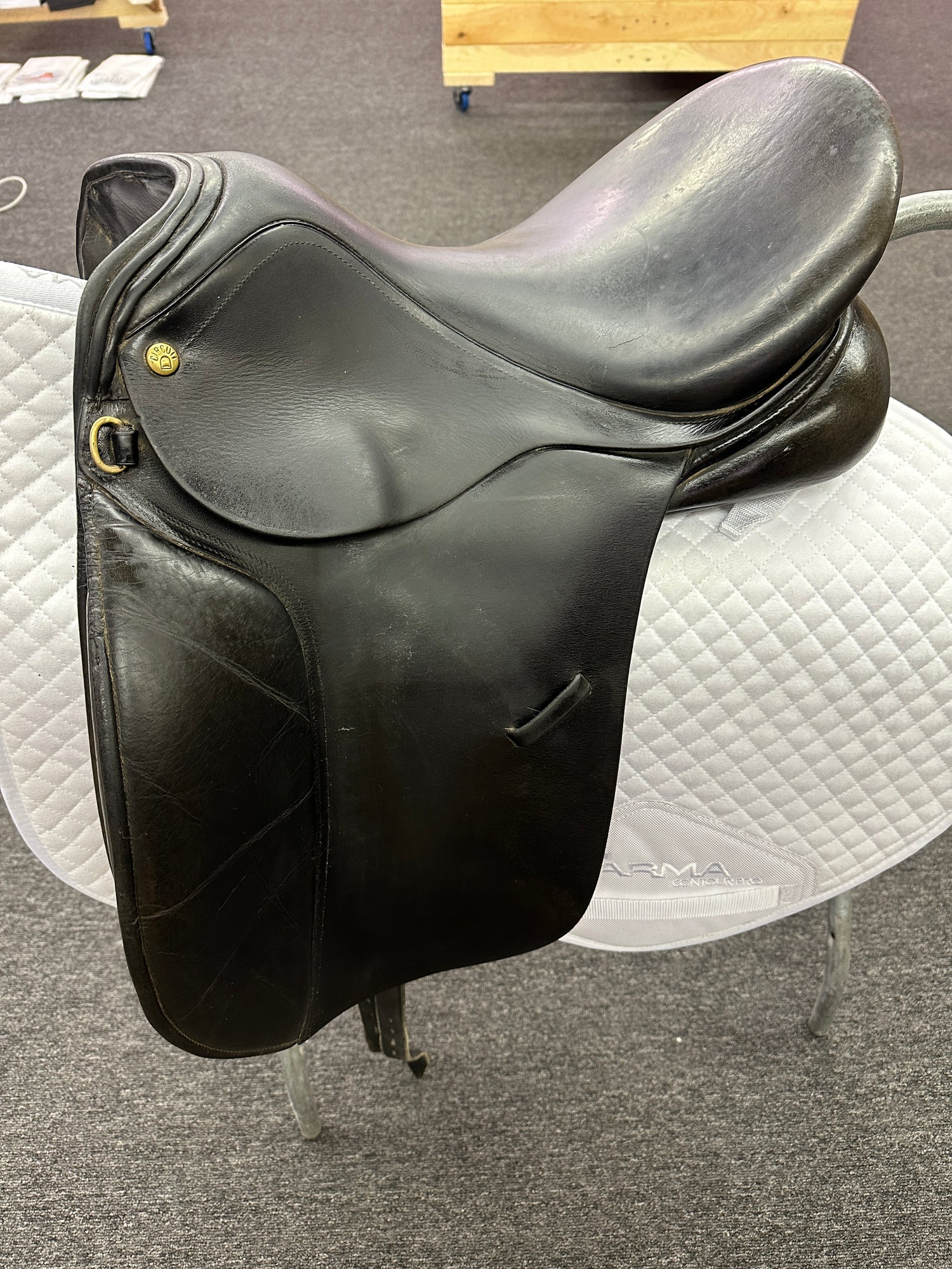 Dressage Saddle - Circuit Black Size 16.5 Med Tree