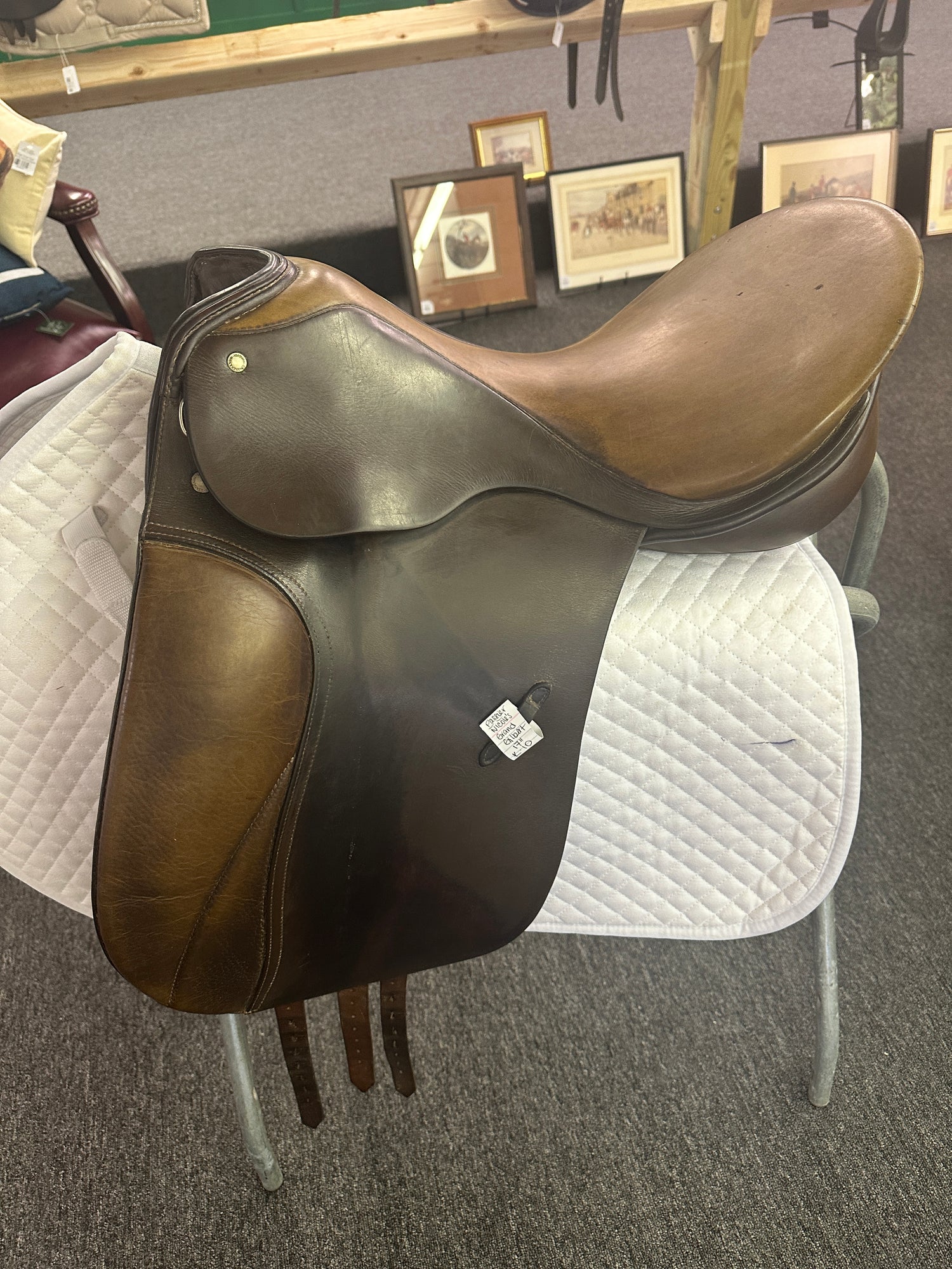 Dressage Saddle - Passier Nicole's Maden Germany Cognac Size 17 Medium Gullet