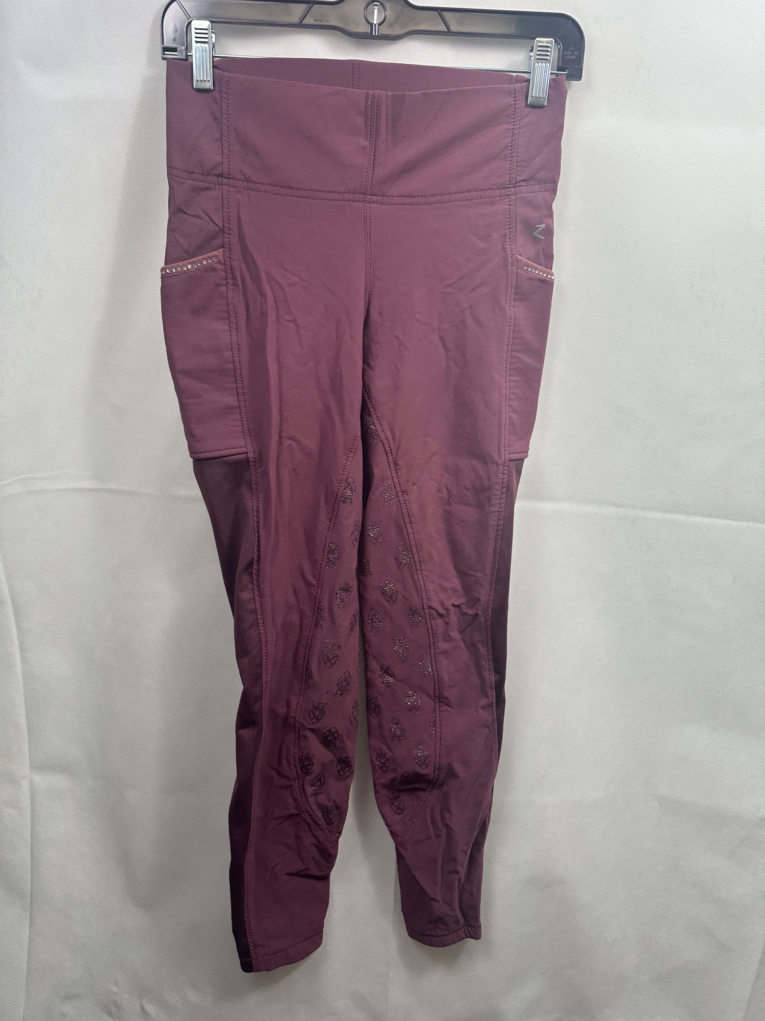 24 Dusty Rose Riding Tights with bling