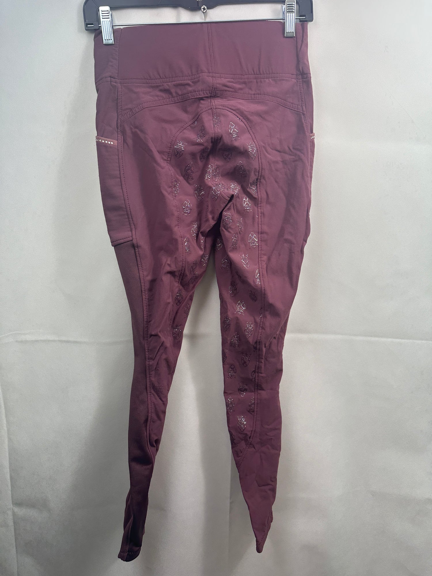 24 Dusty Rose Riding Tights with bling