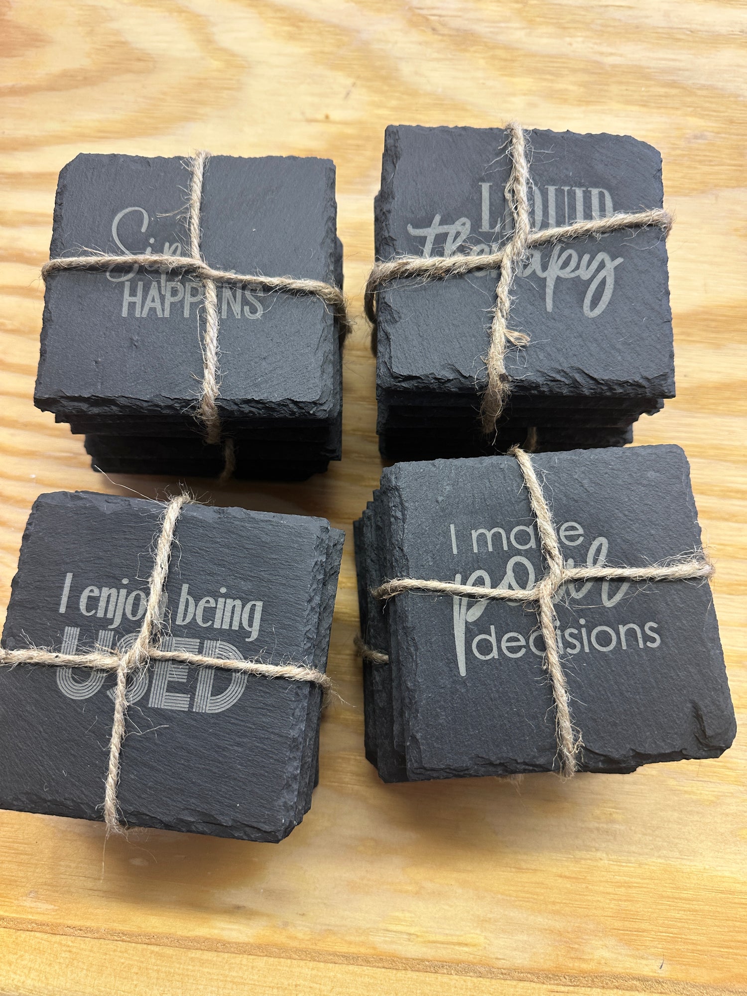 Slate Drink Coaster Sets of 4