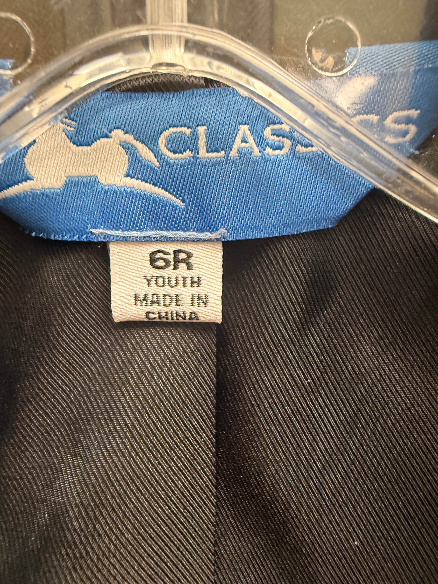 6R Youth RJ Classics Blk Show Coat