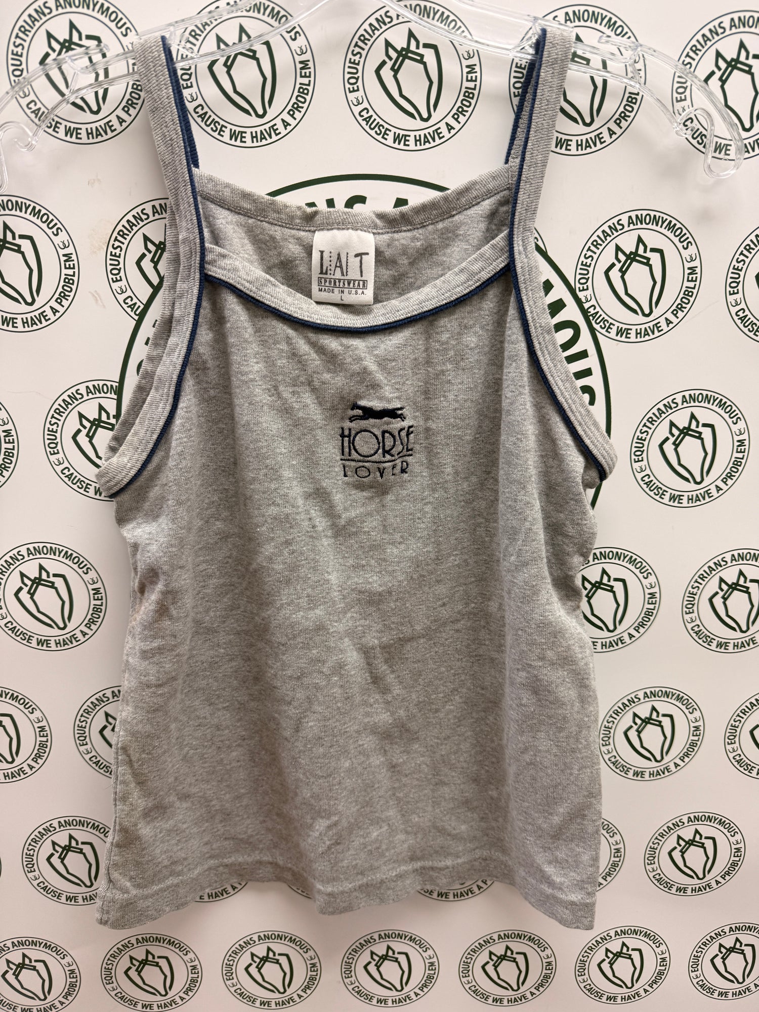 L women's sleeveless shirt w/ Horse Lover embroidery
