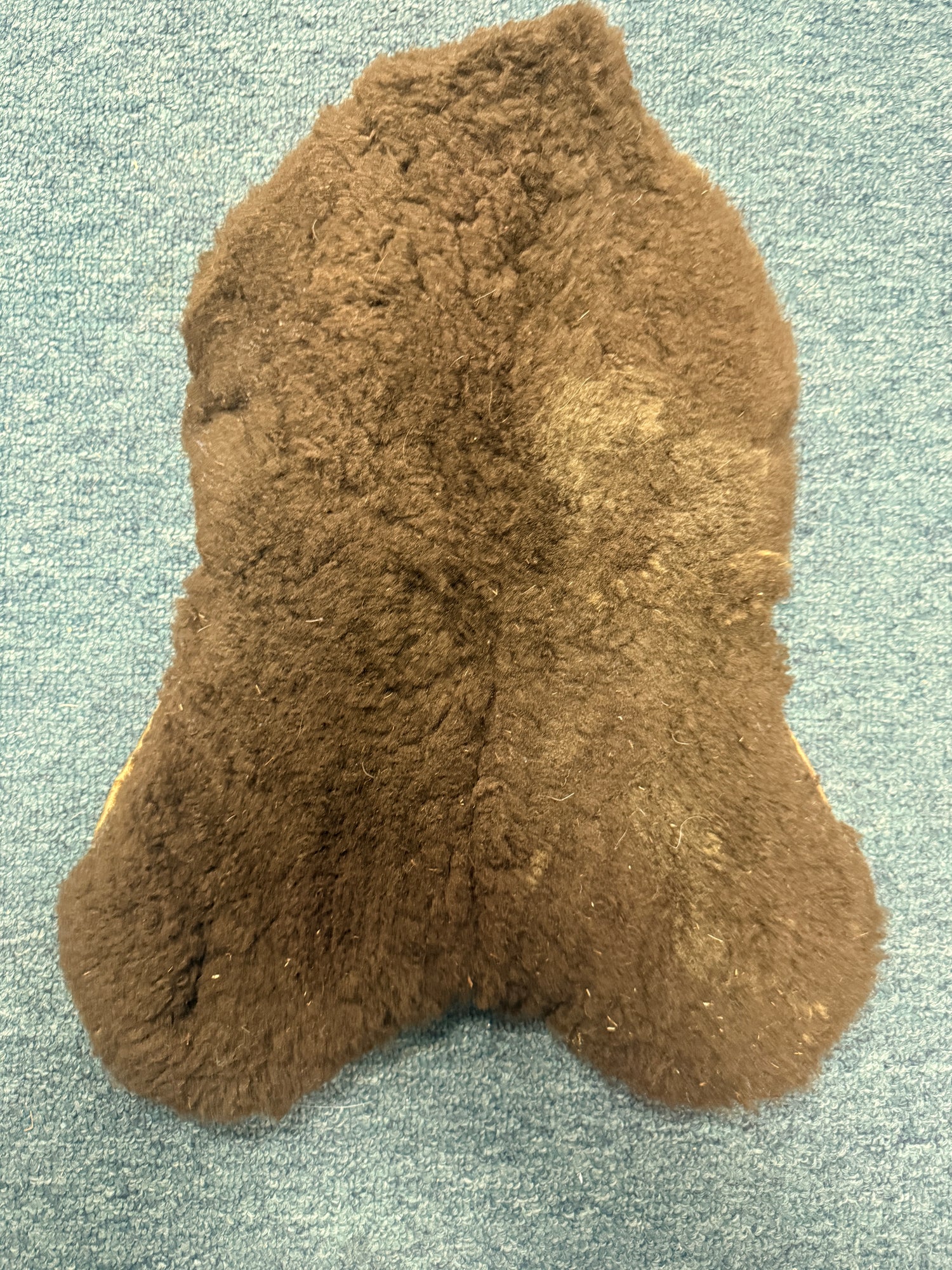 sheepskin seat cover for saddle brown