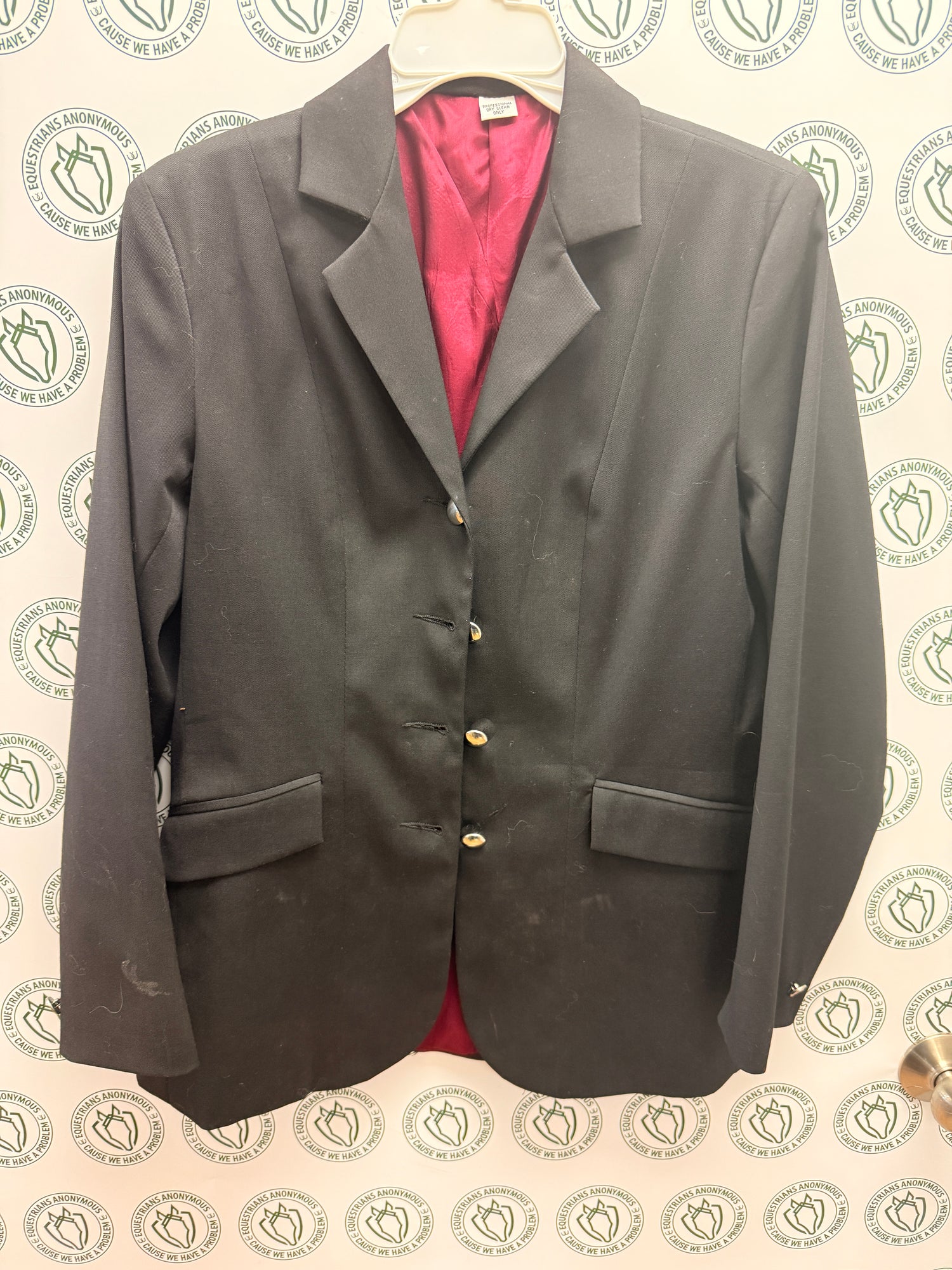 12 Women's Devon-are Black Show Coat 4 button