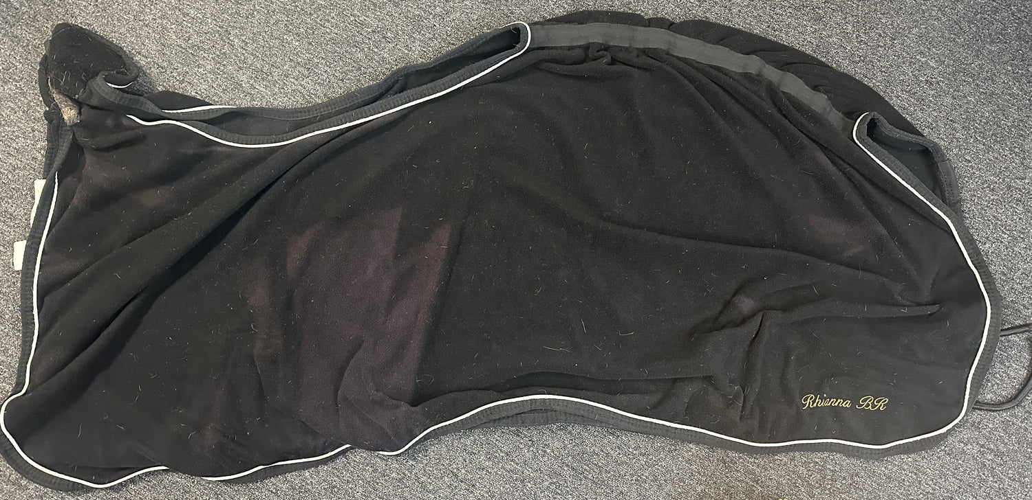60" Large Horse quarter sheet Black Polar Fleece