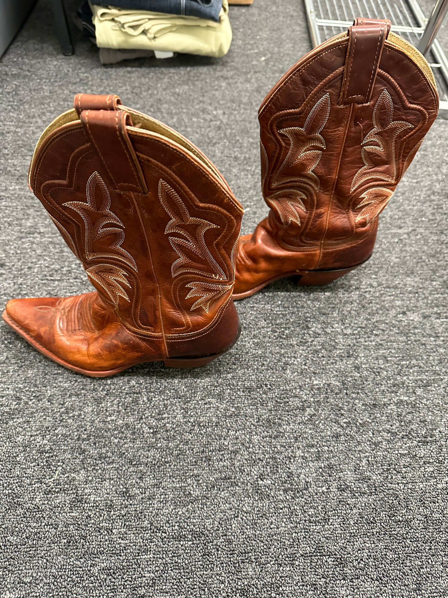 Women's Cowgirl Boots Red/Brown Size 7.5