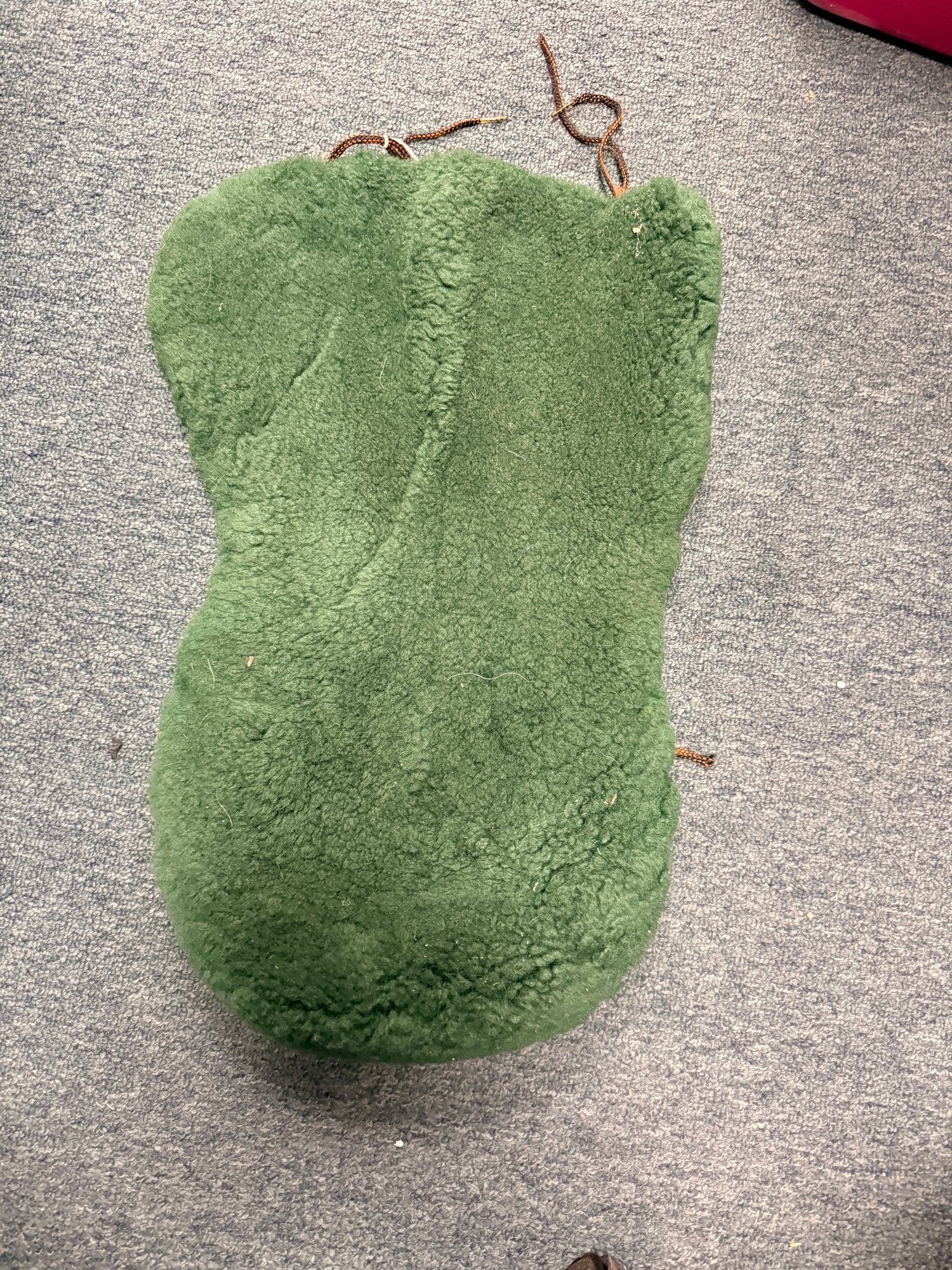 large Sheepskin seat saver in Red or Green