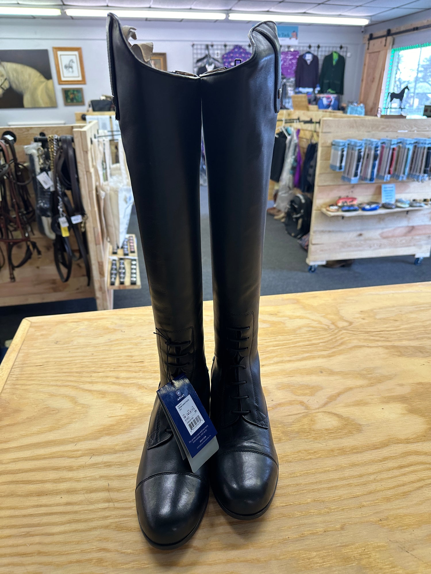 Women's Field Boots, Tall Black Ariats - Size 10  -NWT