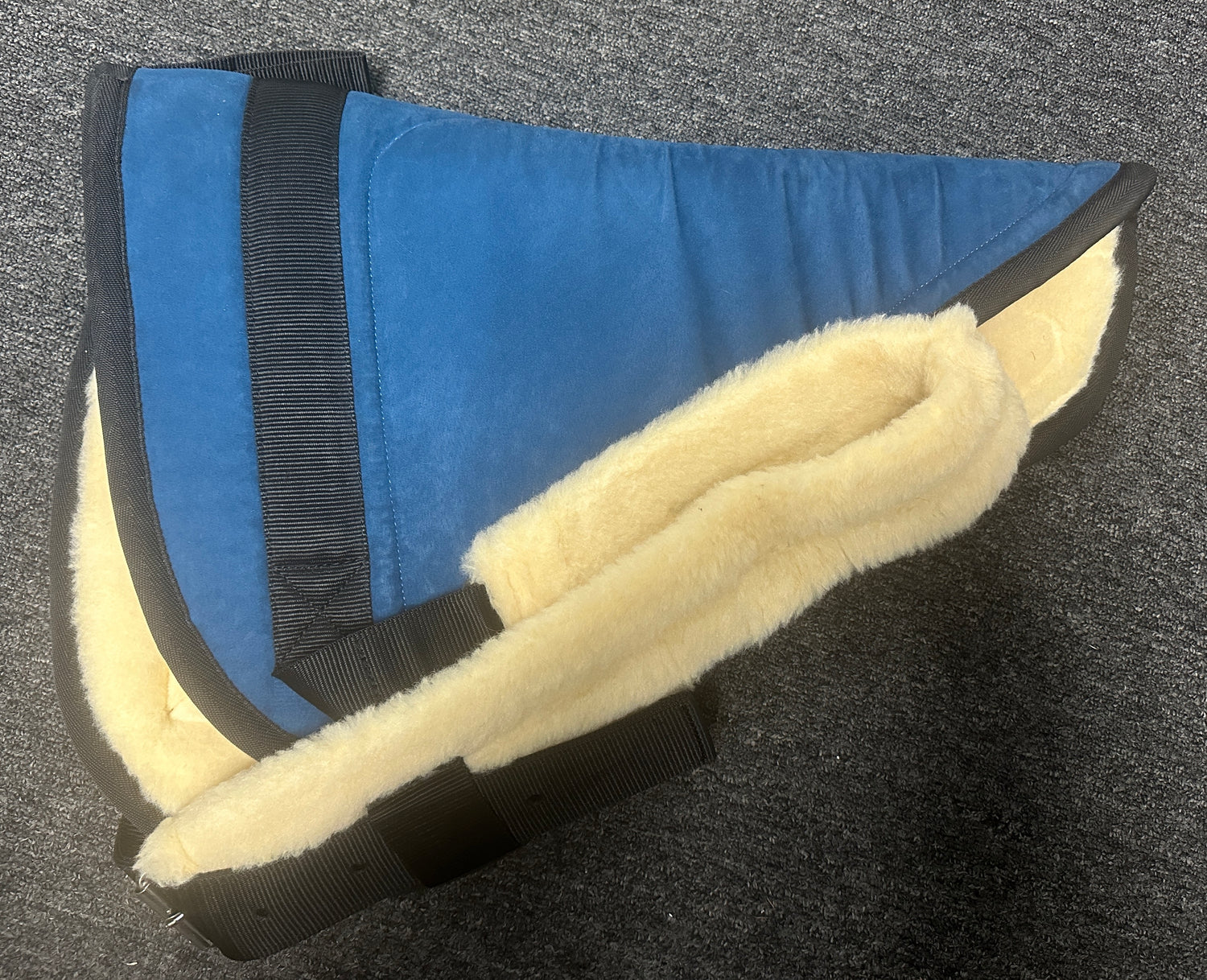 Blue Suede Bare Back Saddle pad with girth