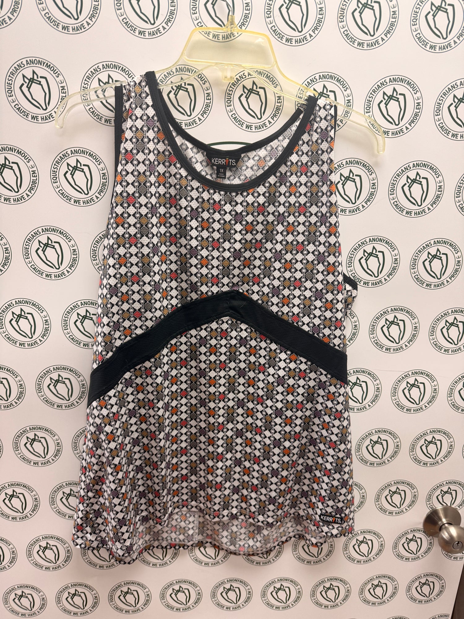 1X Women's Kerrits Sleeveless Shirt Diamonds