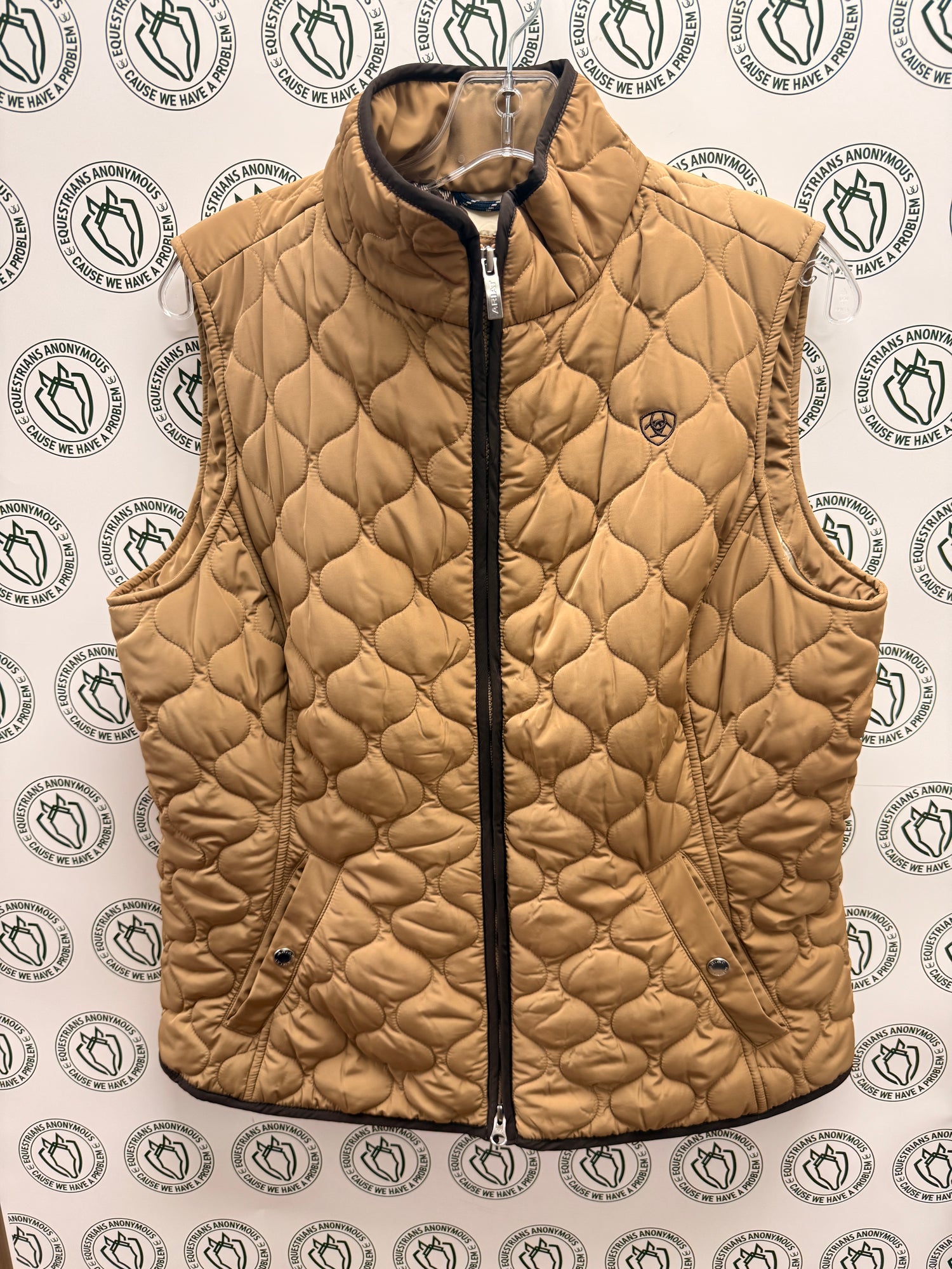 XL Women's Ariat Tan Puffy Vest